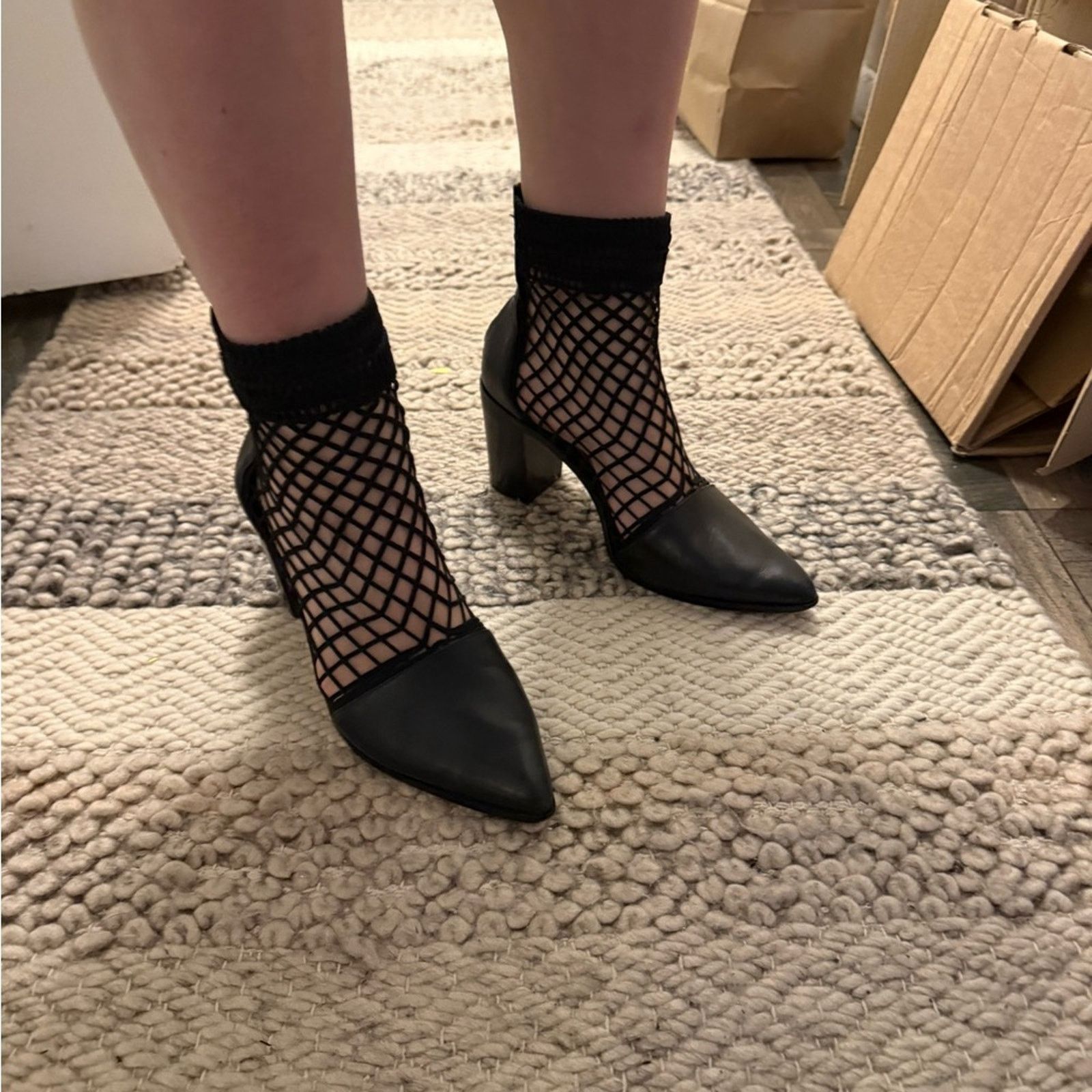 SCHUTZ NWT Schutz Black Mesh Women's Heels Size 9 Size US 9 / IT 39 - 5 Thumbnail