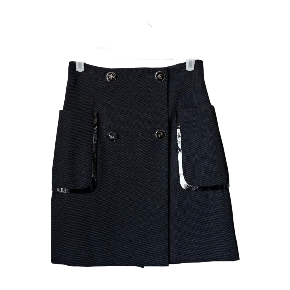 Fendi Fendi Patent Trim Mini Skirt Size IT 38 Size 26" / US 2 / IT 38 - 1 Thumbnail