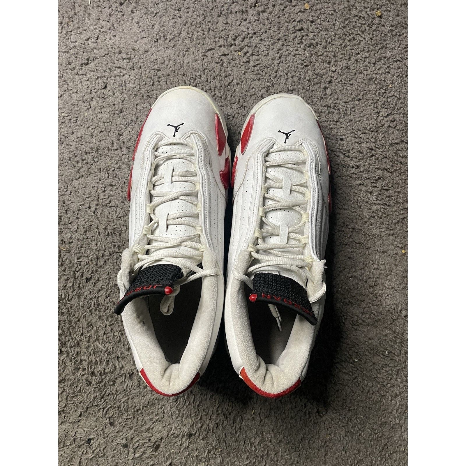 Jordan Brand Size 15- 2006 Nike Air Jordan Retro 14 Cherry Candy Cane Size US 15 / EU 48 - 4 Thumbnail