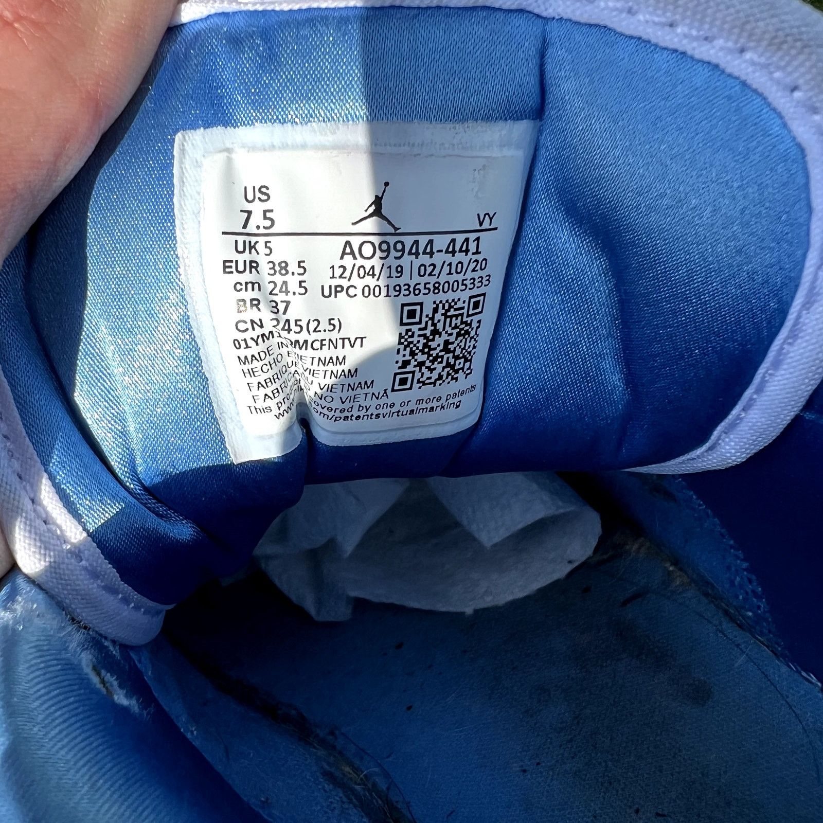 Jordan Brand × Nike Wmns Nike Air Jordan 1 Low UNC Women's Shoes - Size 7.5 Size US 7.5 / IT 37.5 - 8 Thumbnail