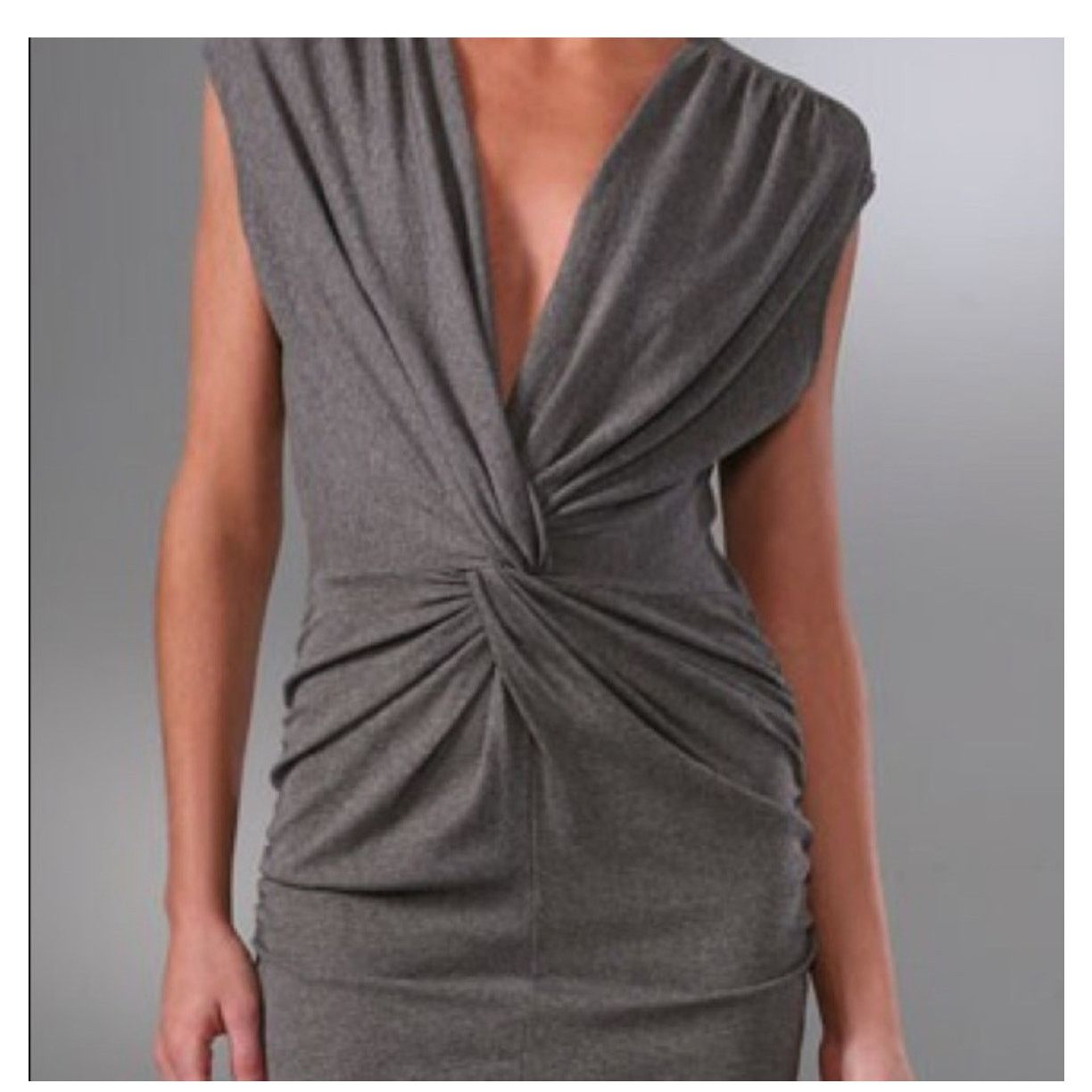 Anthropologie Riller & Fount Anthropologie twisted gray dress Sz 1 S Size S / US 4 / IT 40 - 9 Thumbnail
