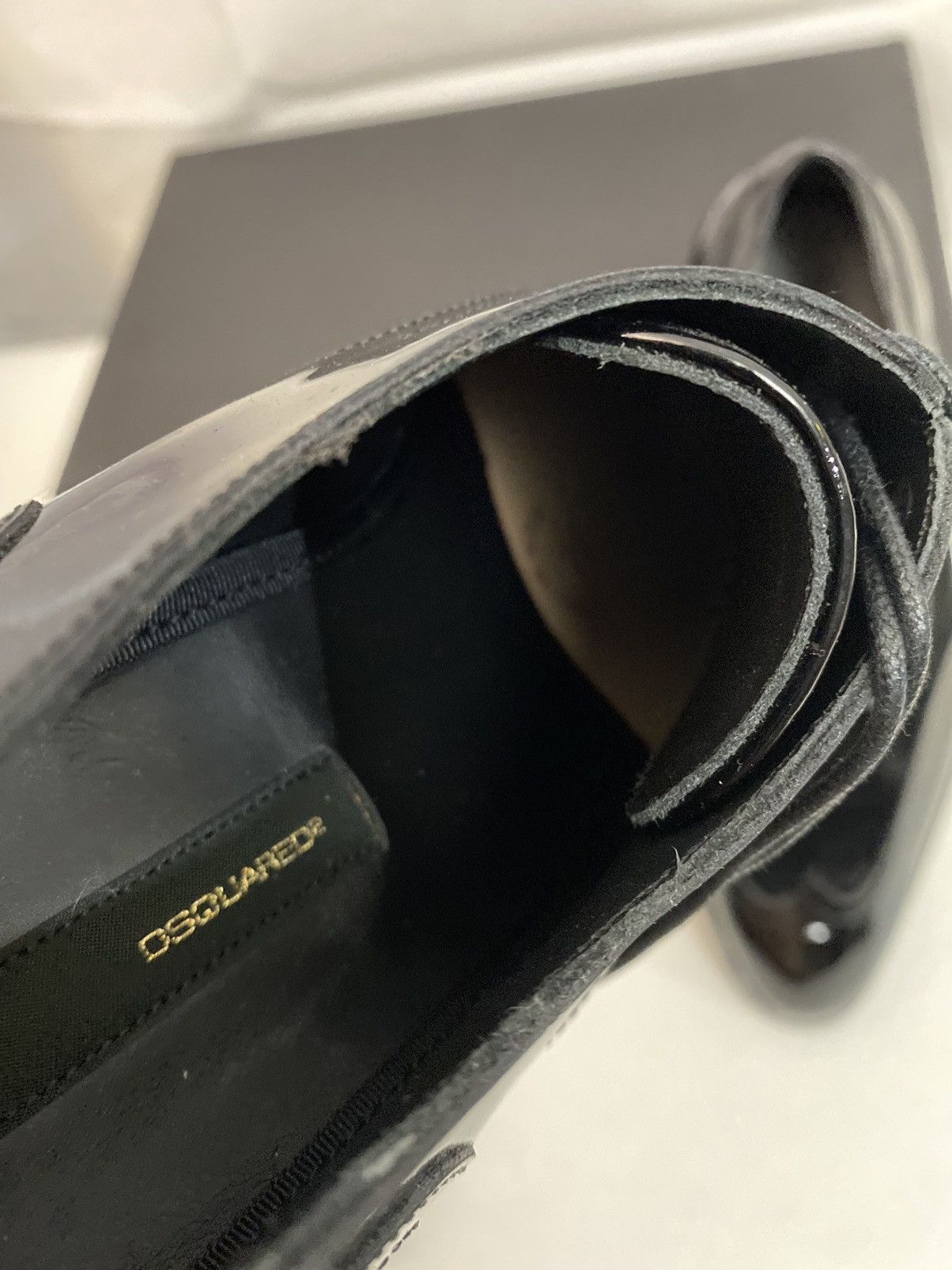 Dsquared2 Dsquared2 🇮🇹 Black Patent/Velvet Handmade Derby 7.5 NEW Size US 7.5 / EU 40-41 - 2 Thumbnail