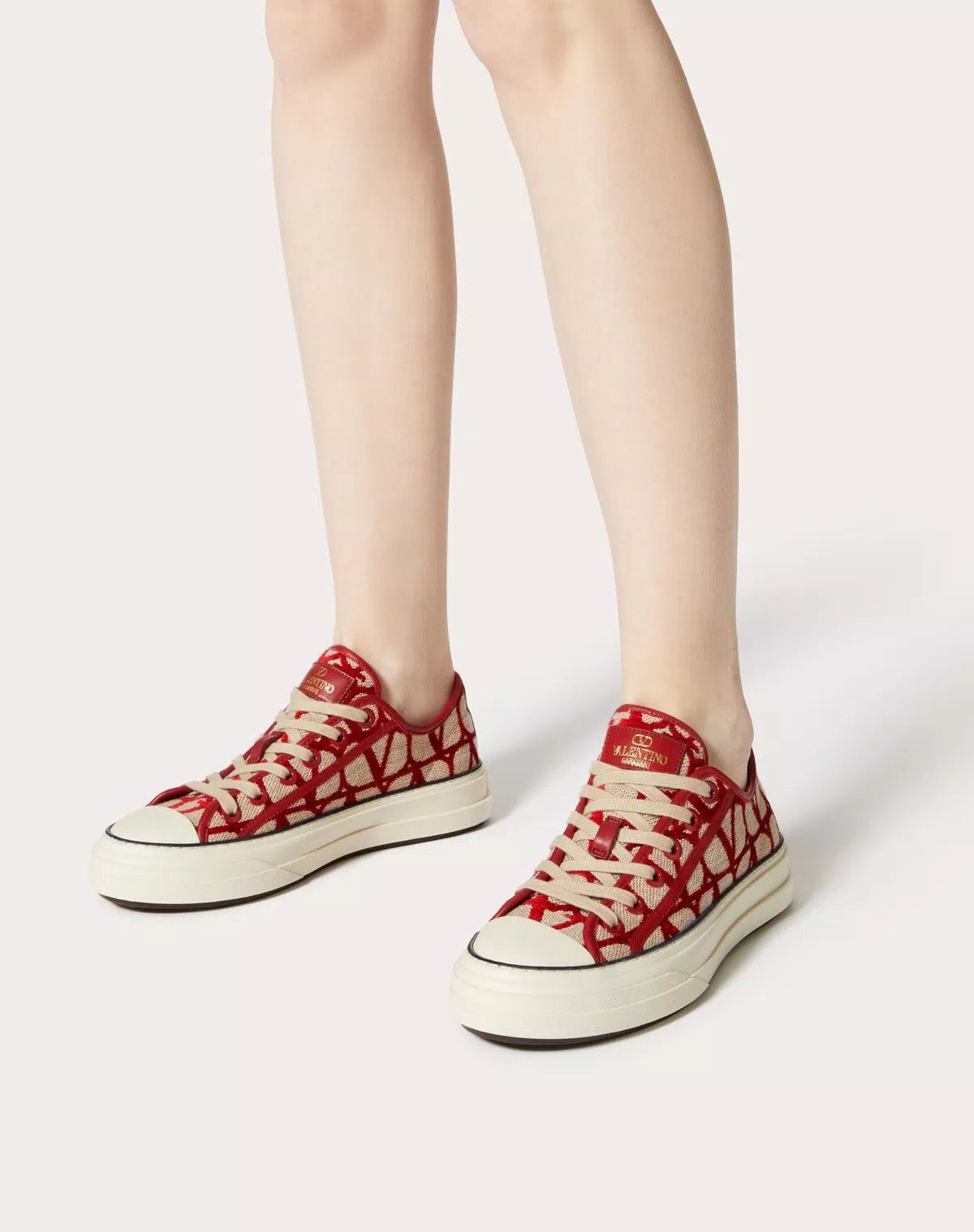 Valentino o1s1wg110426 Toile Iconographe Totaloop Low-Top Trainers Size US 6 / IT 36 - 6 Thumbnail