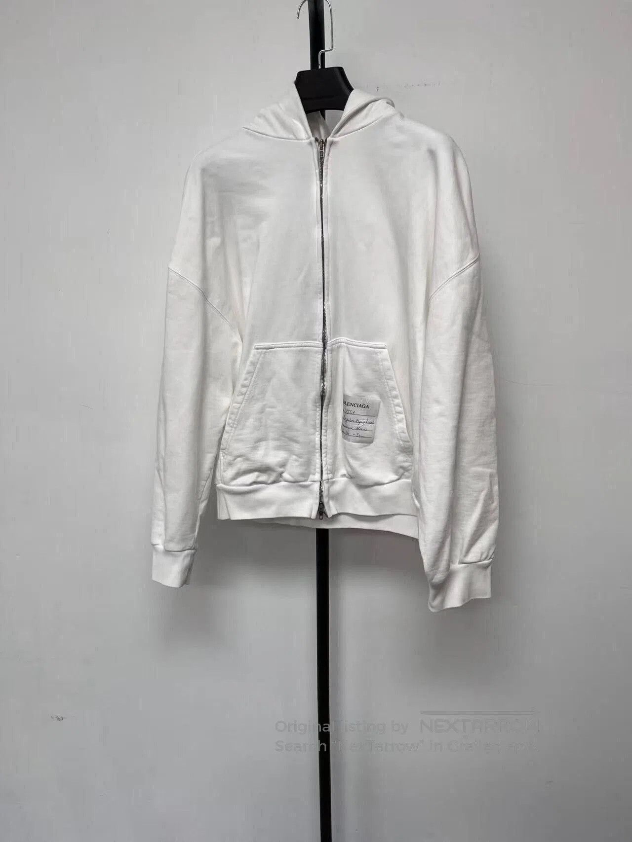 Balenciaga balenciaga white hoodie sweatshirt coat. Size US S / EU 44-46 / 1 - 1 Thumbnail