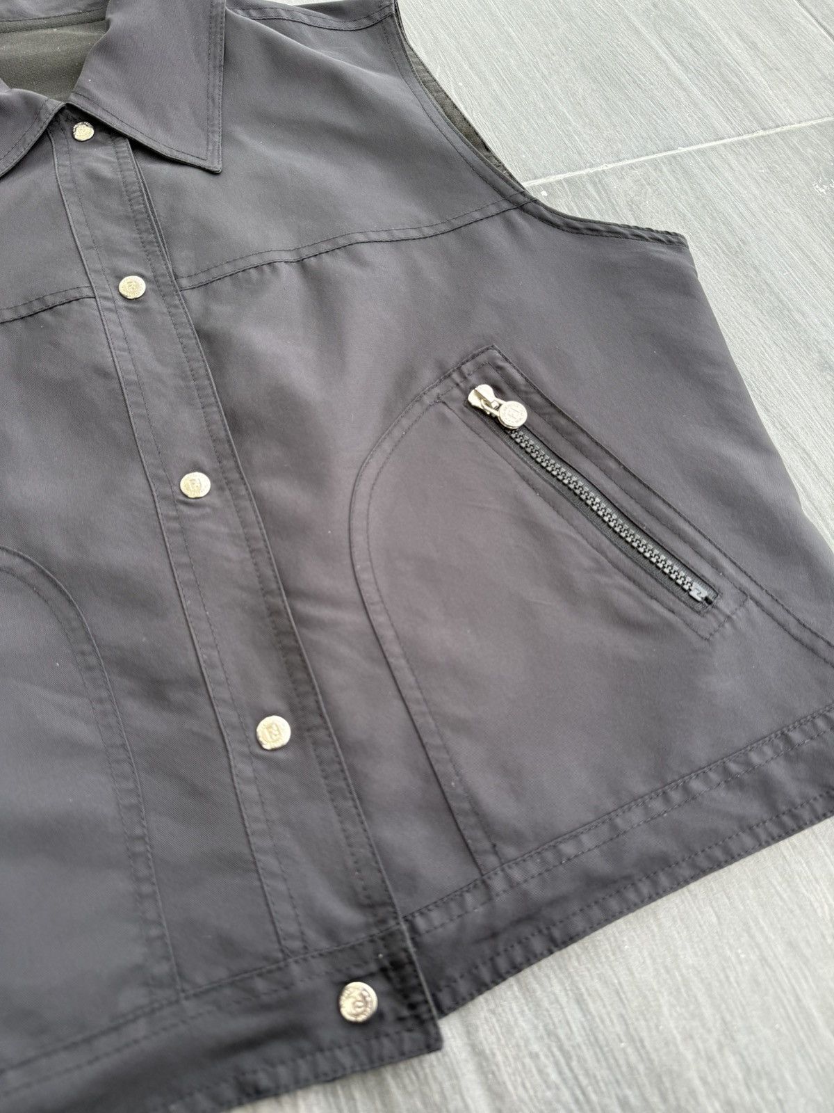 Fendi Vintage 90’s FENDI Reversible Brown/Black Vest Size 40R - 10 Thumbnail