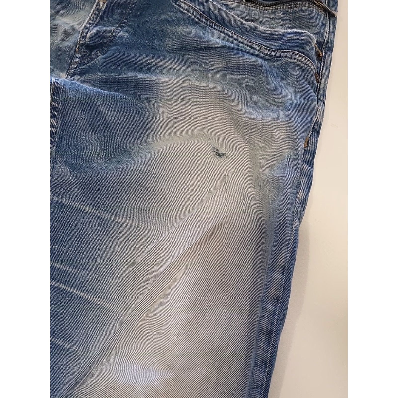 Vintage PME Legend Bare Metal Jeans Button Fly Blue Denim 38x34 Men Regular Straight 6-Pocket Whiskering Size US 38 / EU 54 - 4 Thumbnail