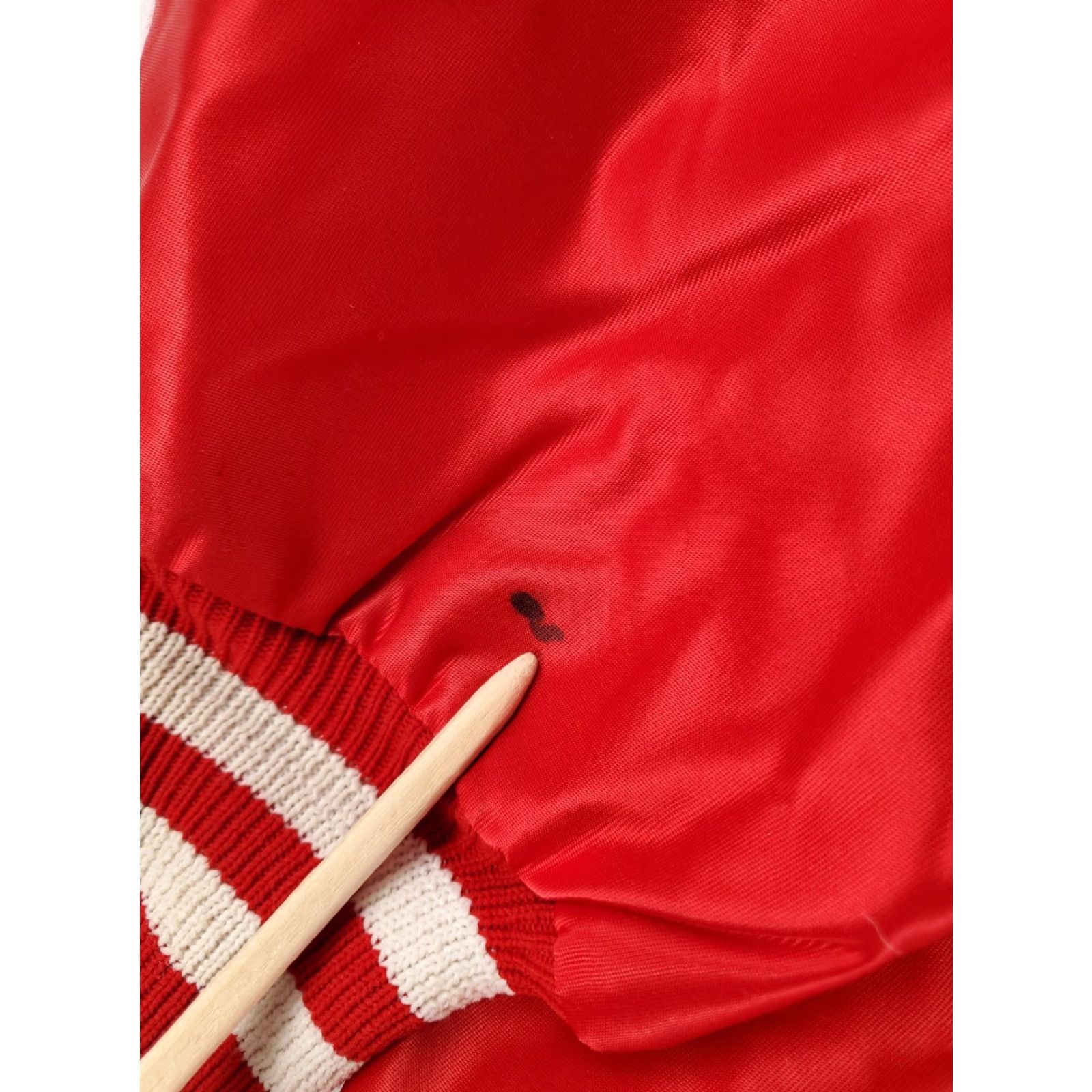 Vintage VINTAGE DeLong Nebraska Satin Bomber Jacket 4XL Red Mens 80s 90s Spellout Size US XXL / EU 58 / 5 - 2 Thumbnail