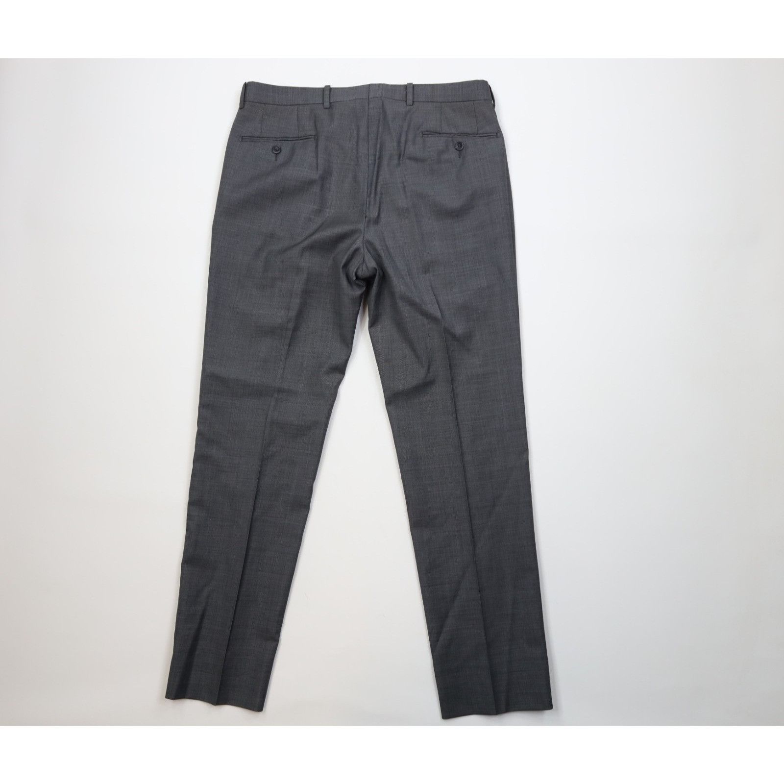 Calvin Klein Calvin Klein Extreme Slim Fit Wool 2 Piece Suit Wedding Size 40R - 16 Thumbnail