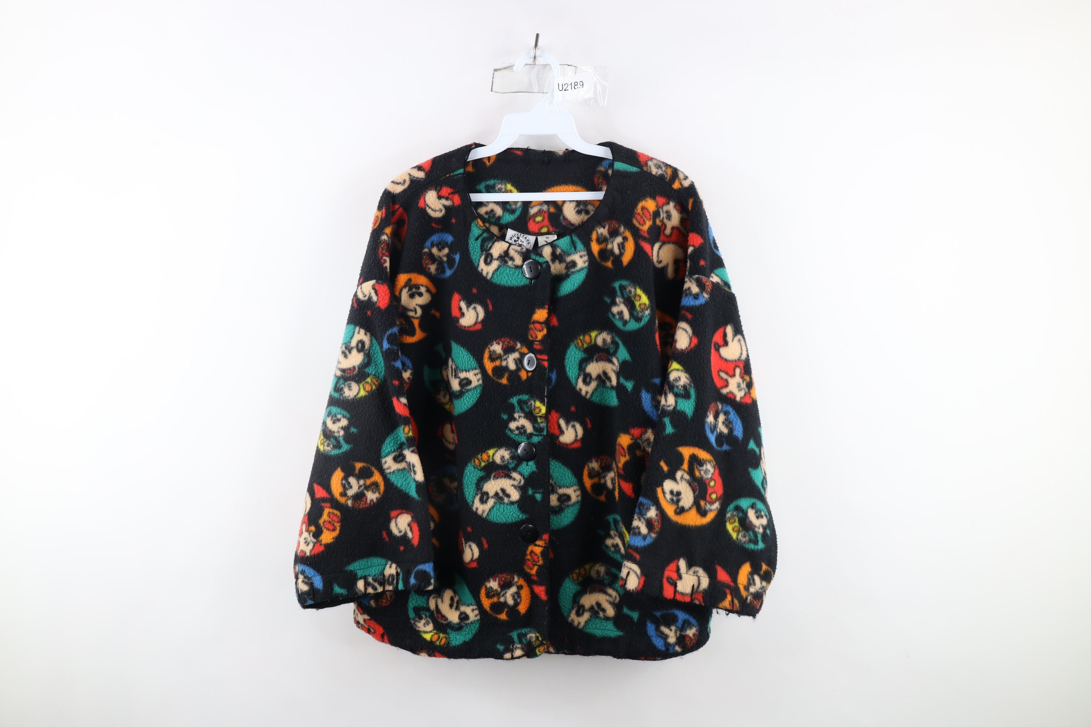 Disney × Vintage Vintage 90s Disney Mickey Mouse All Over Print Fleece Size M / US 6-8 / IT 42-44 - 1 Thumbnail