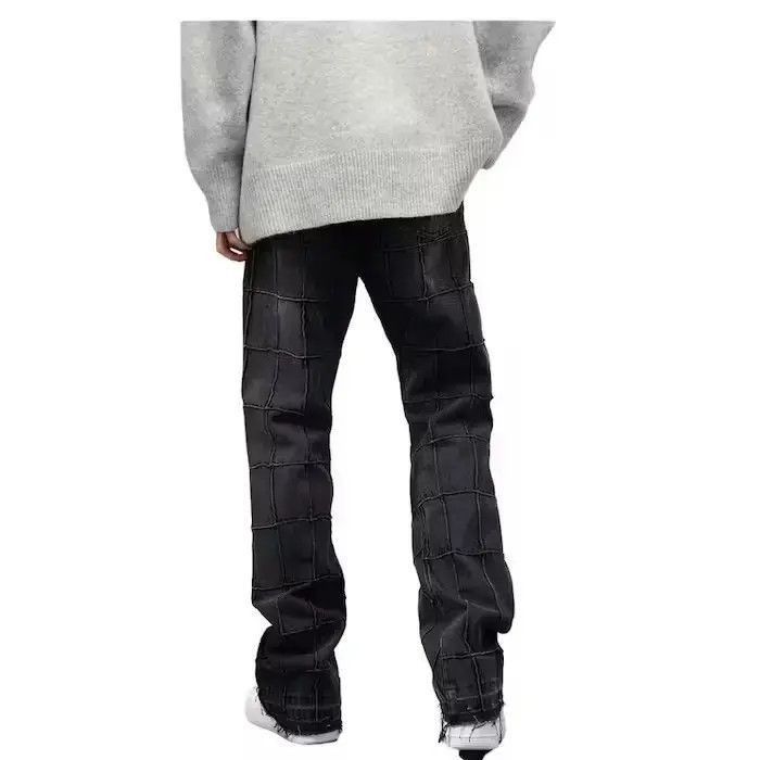 Japanese Brand Plaid Stacked Denim Jeans Size US 30 / EU 46 - 5 Thumbnail