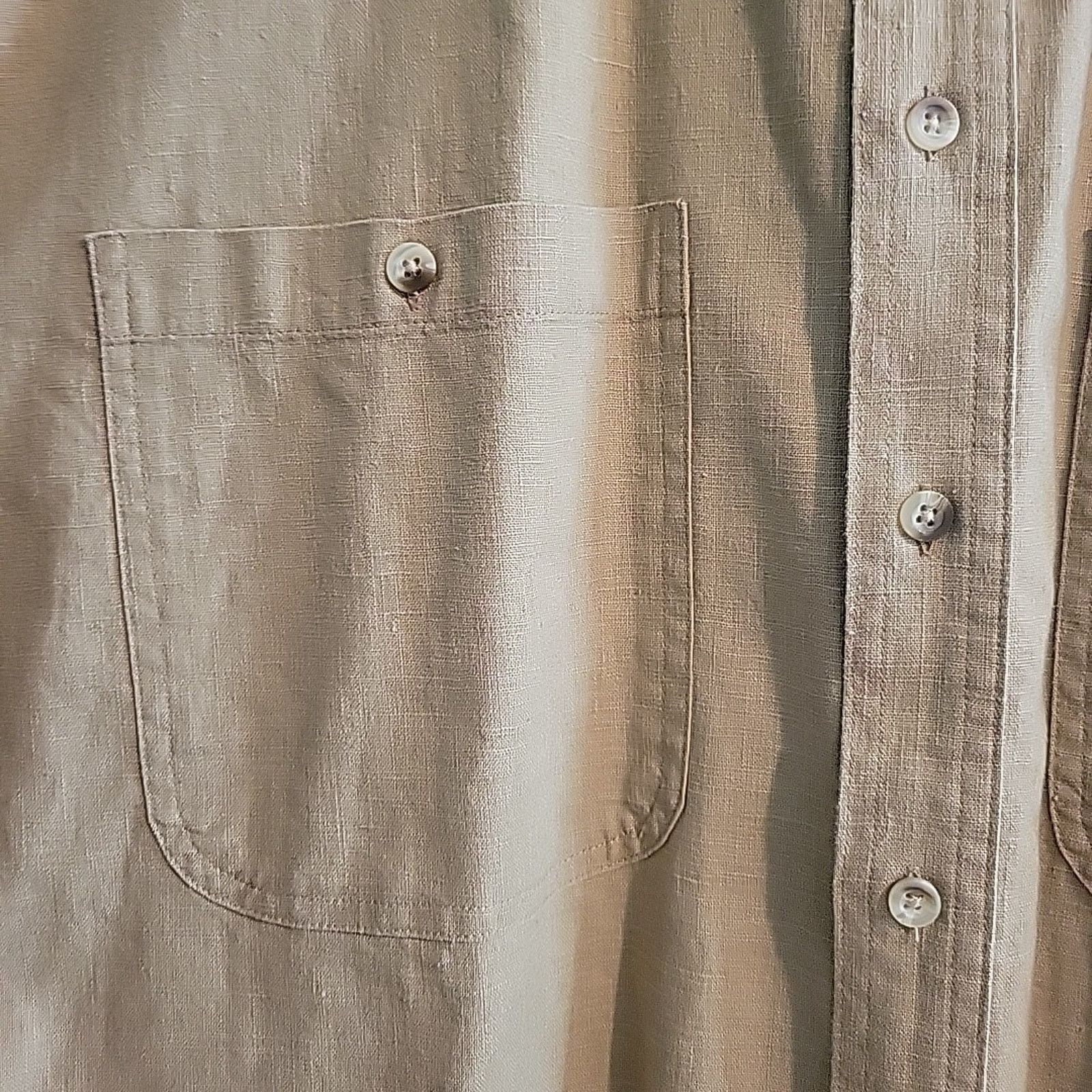 Timberland Timberland Men's LG WeatherGear Linen Cotton Button Up Shirt Size US L / EU 52-54 / 3 - 13 Thumbnail