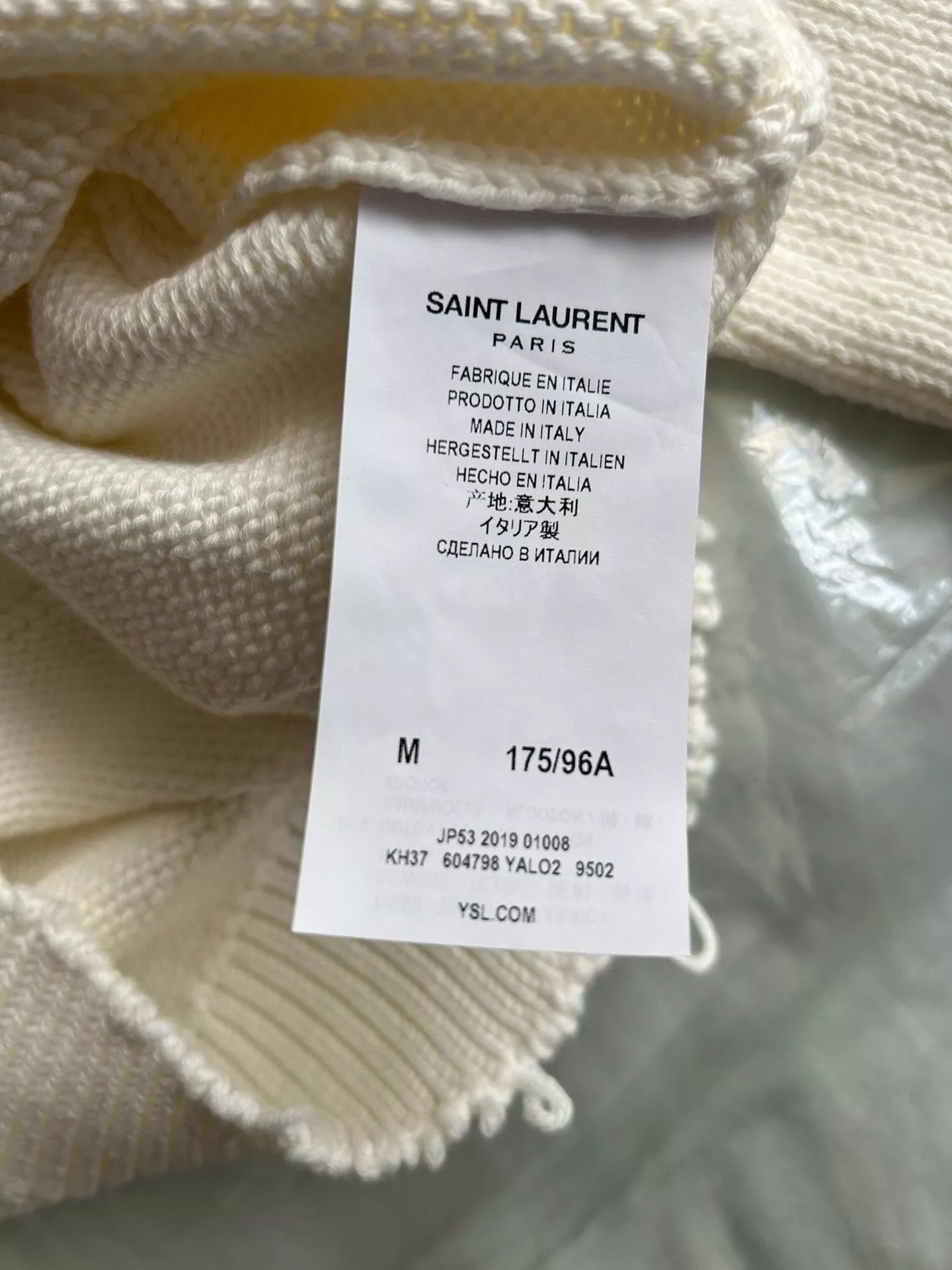 Saint Laurent Paris Saint Laurent Paris Solid color perforated sweater-2505 Size XS / US 0-2 / IT 36-38 - 4 Thumbnail