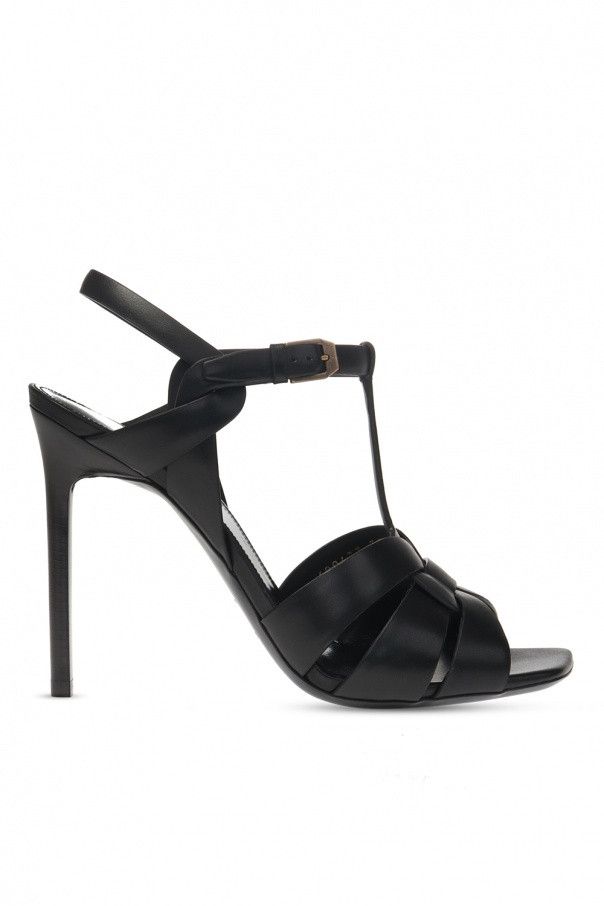 Saint Laurent Paris o1bcso1str1124 Tribute Sandals in Black Size US 12 / IT 42 - 1 Thumbnail
