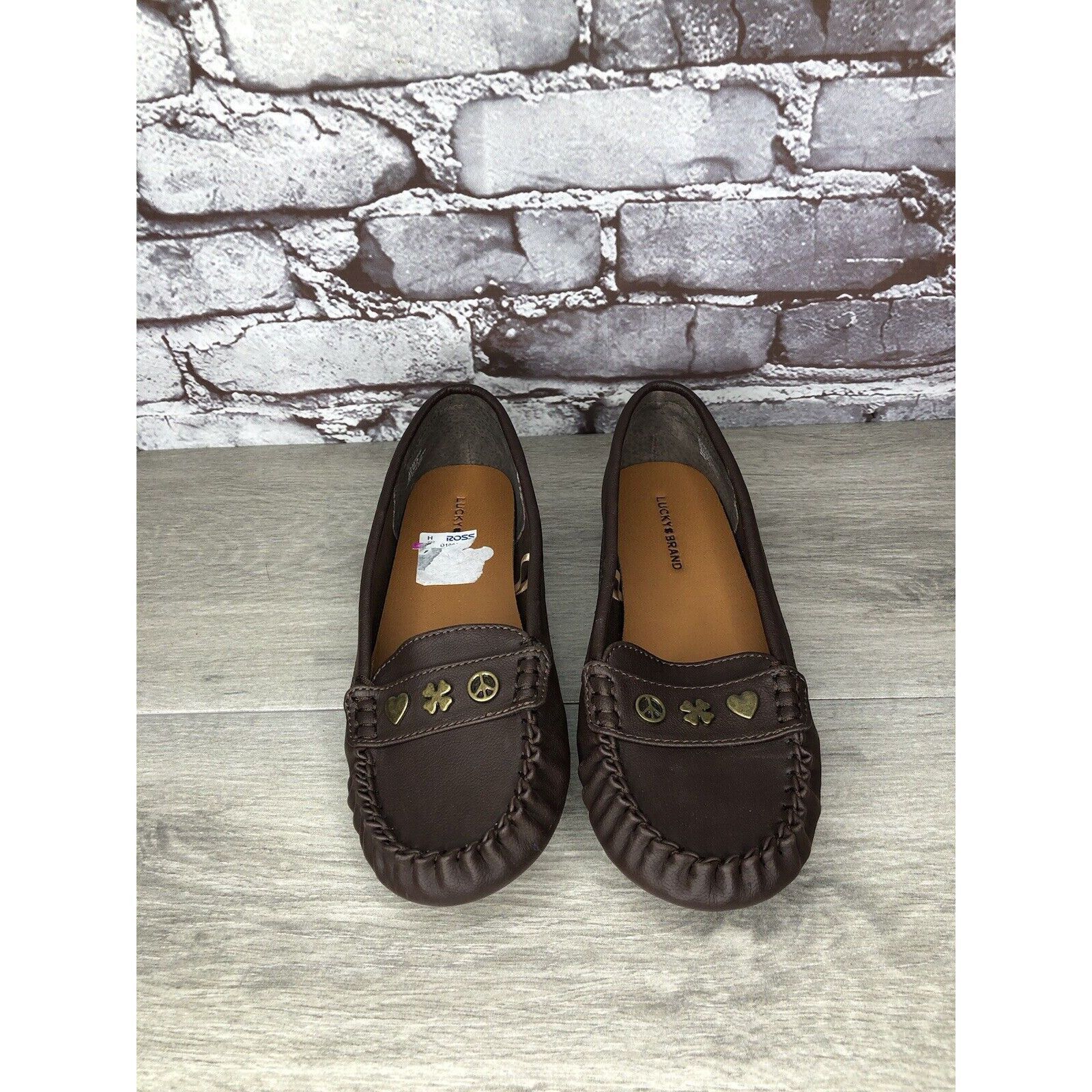 Lucky Brand Lucky Brand LP-Astuddi Brown Leather Peace Heart Clover Loaf Size US 8 / IT 38 - 8 Thumbnail