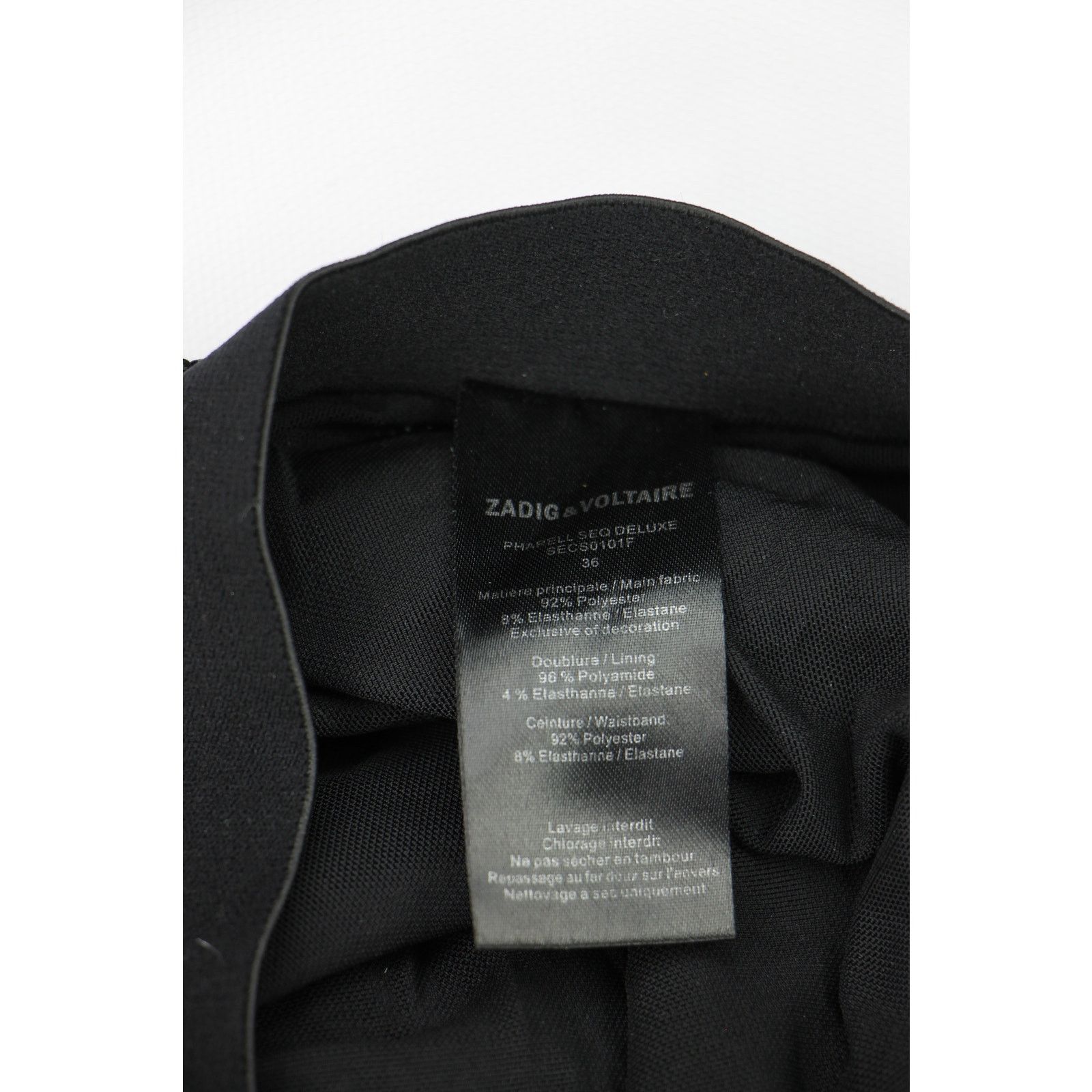 Zadig & Voltaire Zadig & Voltaire Sequin Party Black Leggings Skinny Pants S Size 25" / US 0 / IT 36 - 4 Thumbnail
