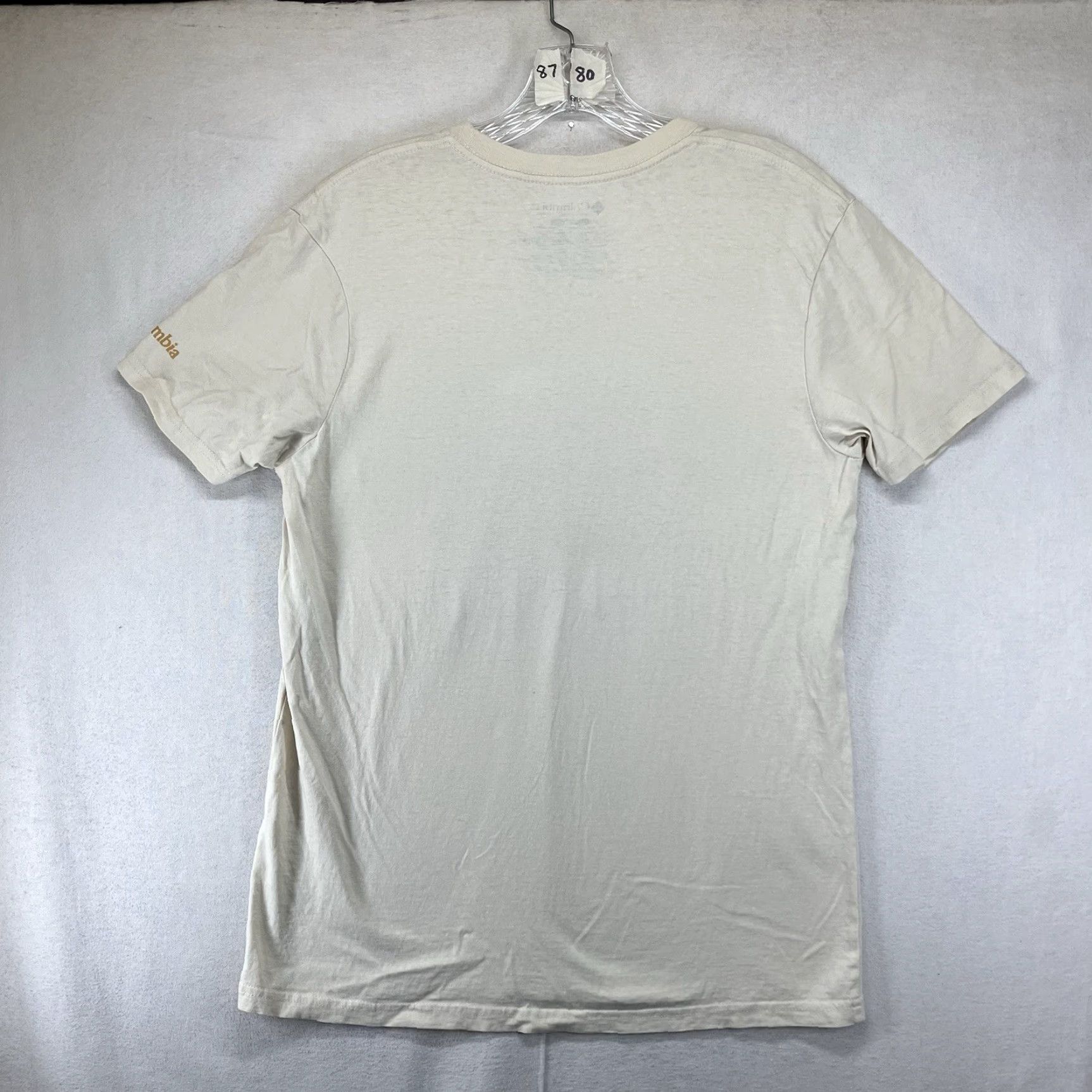 Vintage COLUMBIA Men's Medium Beige Graphic Print T-Shirt Yosemite National Park Outdoor Casual Short Sleeve Size US M / EU 48-50 / 2 - 2 Thumbnail