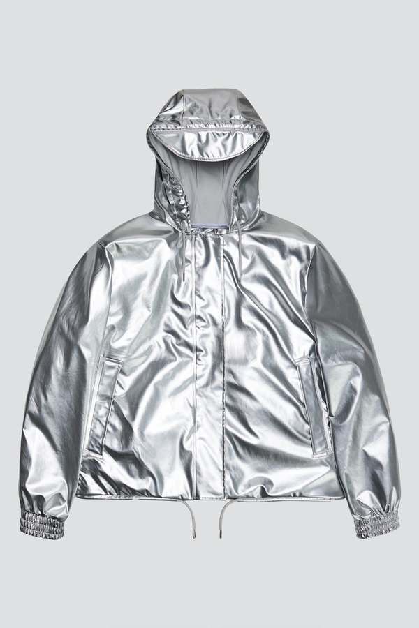 Rains Rains String Design silver foil raincoat Hooded Jacket Size US S / EU 44-46 / 1 - 1 Thumbnail
