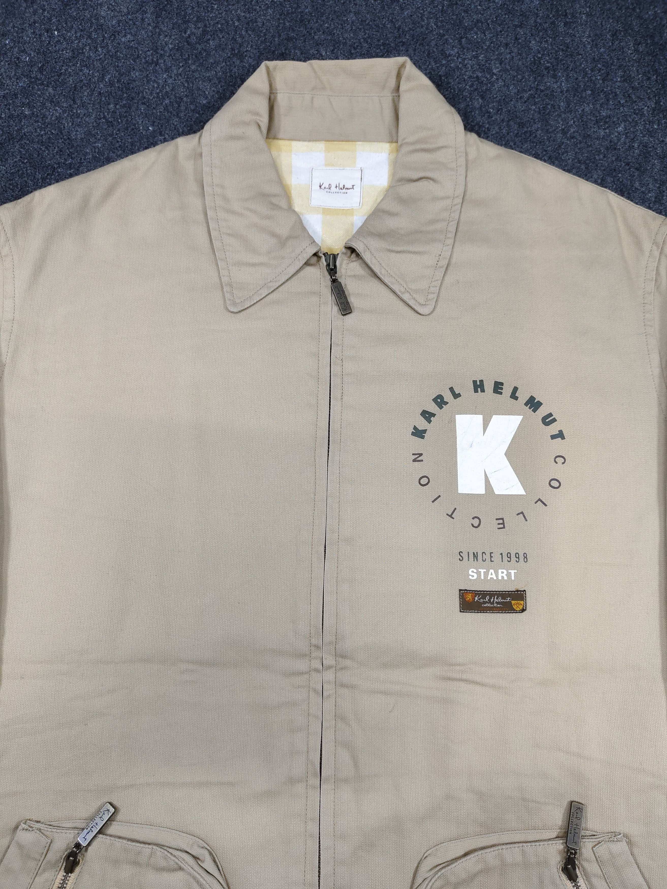 Karl Helmut 90s Karl Helmut- Collection Pacth Workwear Harrington Jacket Size US L / EU 52-54 / 3 - 2 Thumbnail