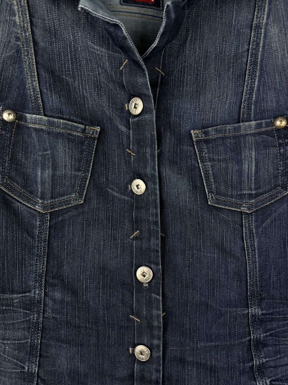 Marithe + Francois Girbaud × Vintage Marithe Francois Girbaud Vintage Avant-garde Denim Jacket Size S / US 4 / IT 40 - 9 Thumbnail