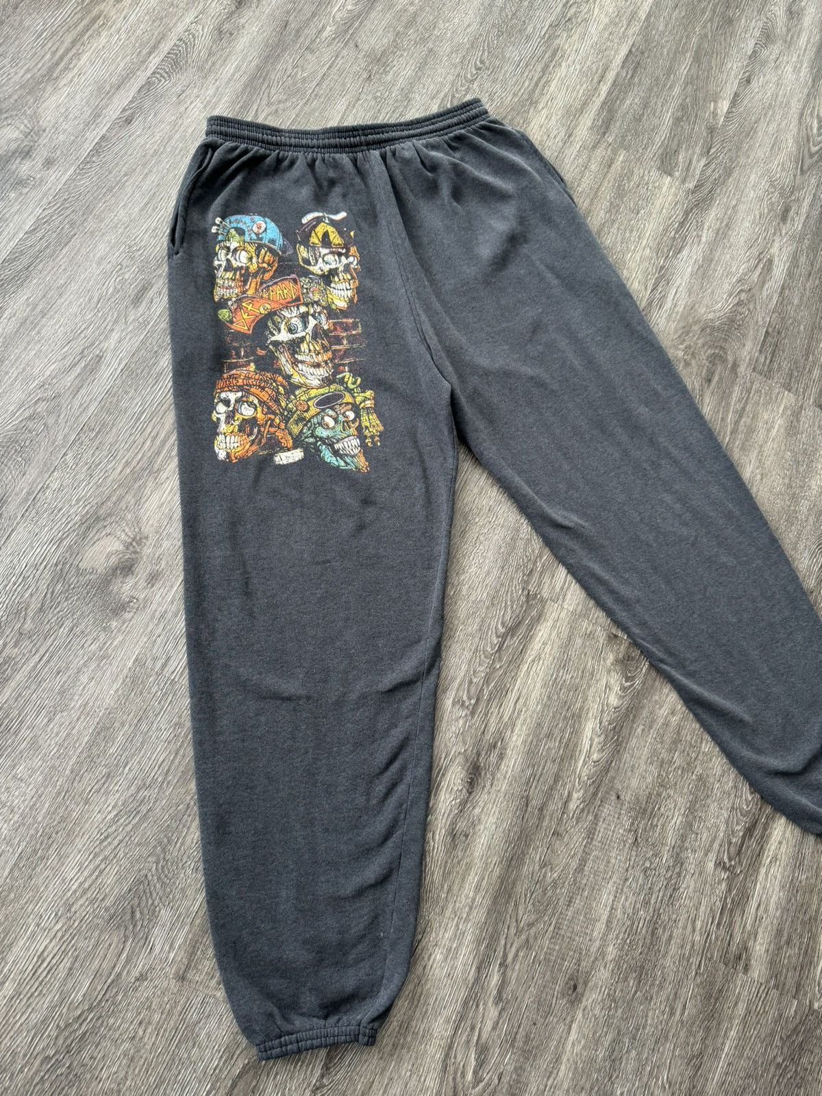VINTAGE DEF LEPPARD 80s BAND SWEATPANTS JOGGERS SIZE XL RARE