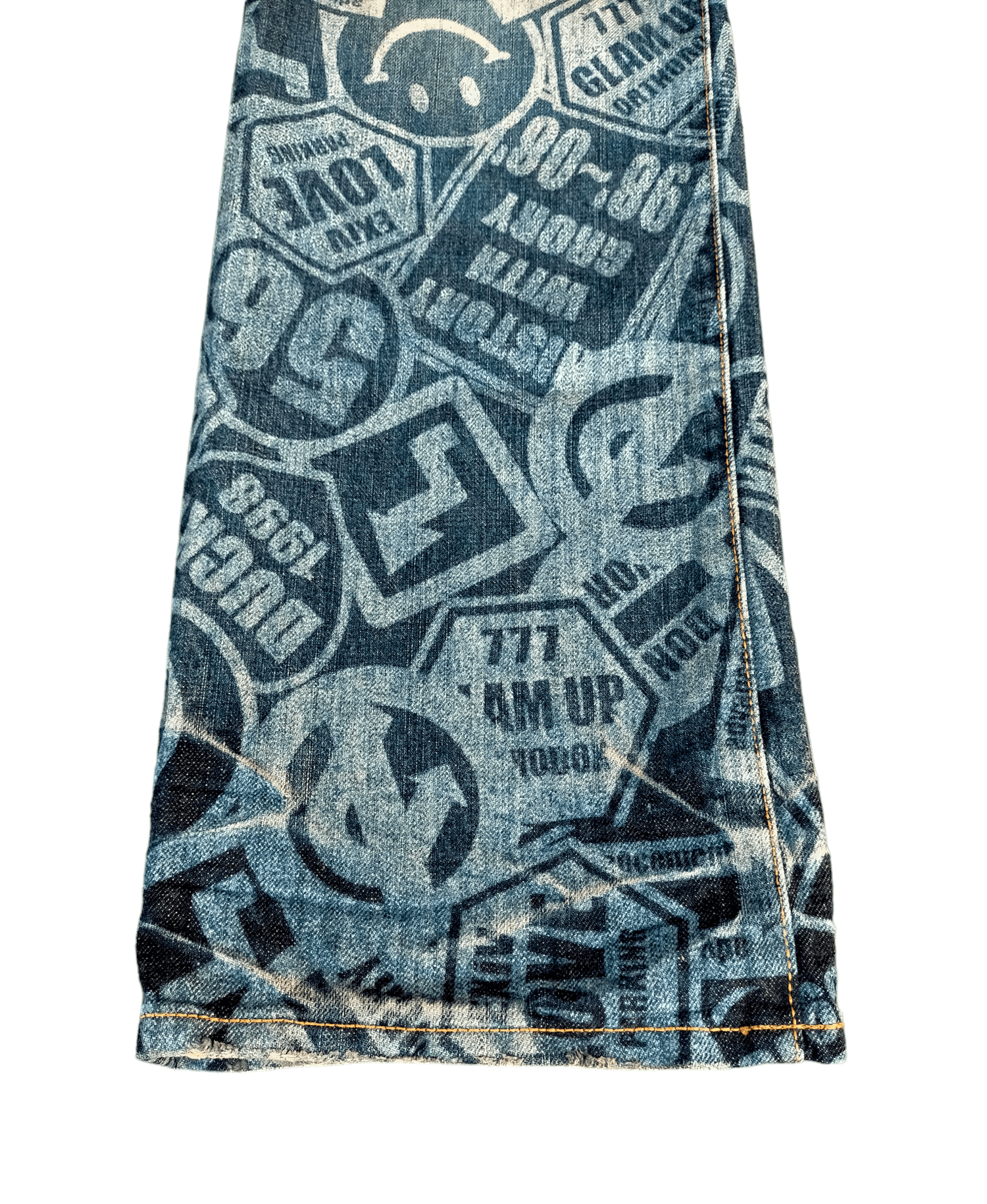Hysteric Glamour Archieve 🔥 Full Print Word Phrase Boot cut Wide Pant Size US 29 - 7 Thumbnail