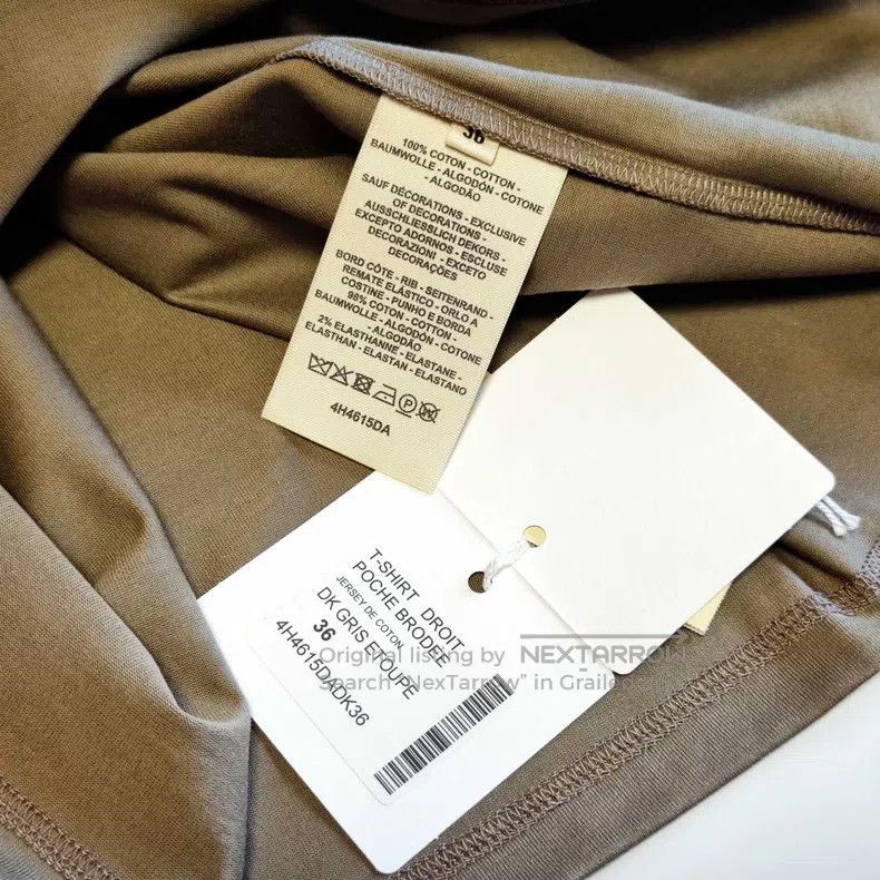 Hermes Hermes Elephant Gray Embroidered Pocket Short Sleeve T-Shi Size XS / US 0-2 / IT 36-38 - 6 Thumbnail