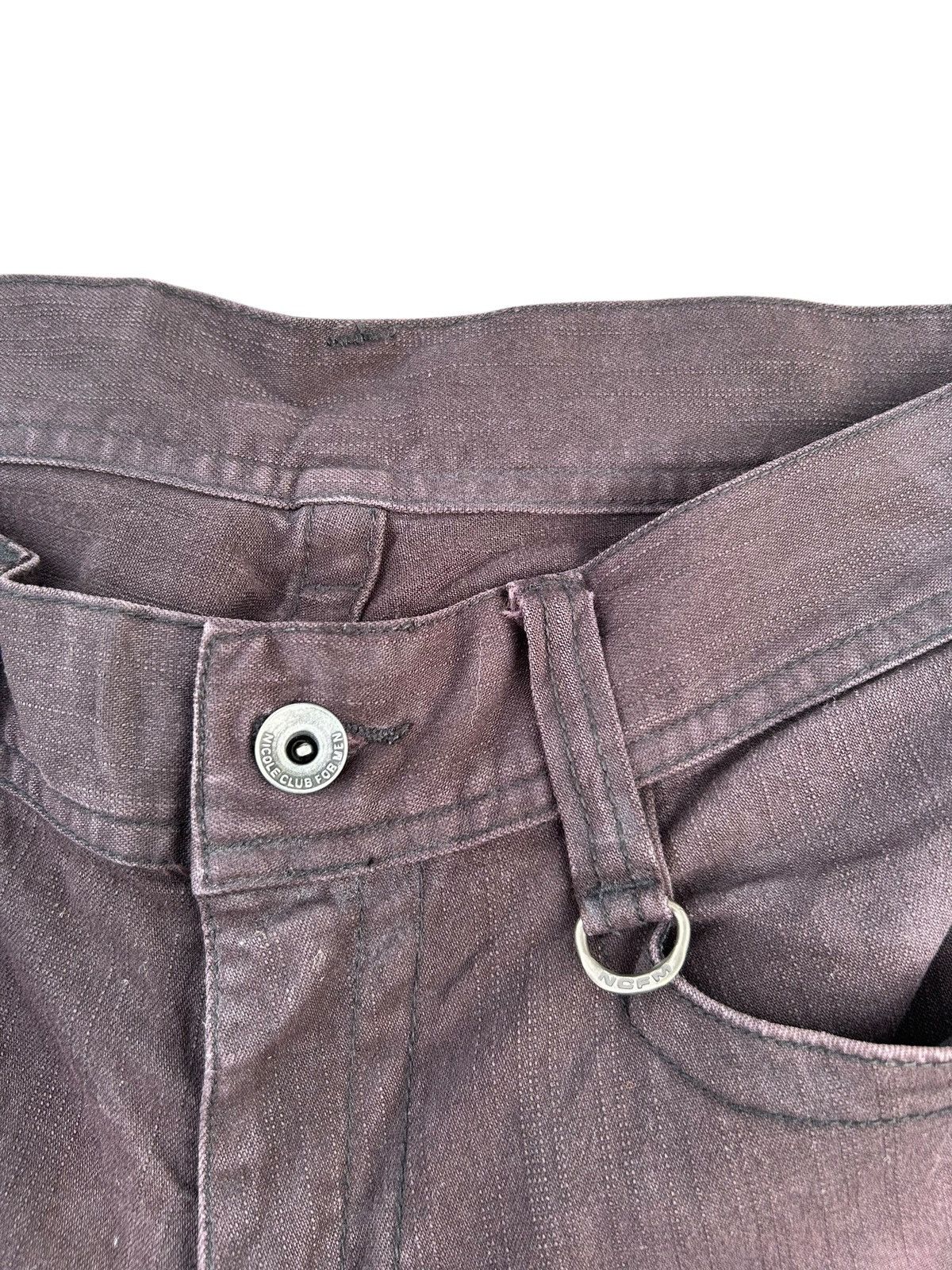 If Six Was Nine FLARE Nicole Club For Men Buckle Back Distressed Faded Pants Size US 33 - 5 Thumbnail