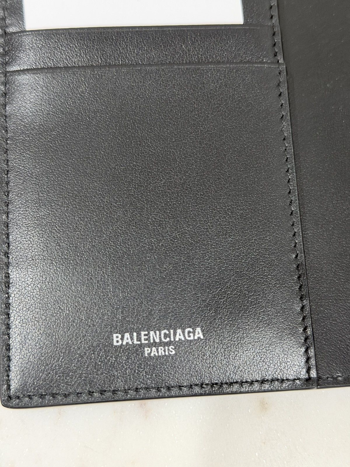 Balenciaga Balenciaga SS24 Demna Passport Black Leather Holder Wallet Size ONE SIZE - 8 Thumbnail