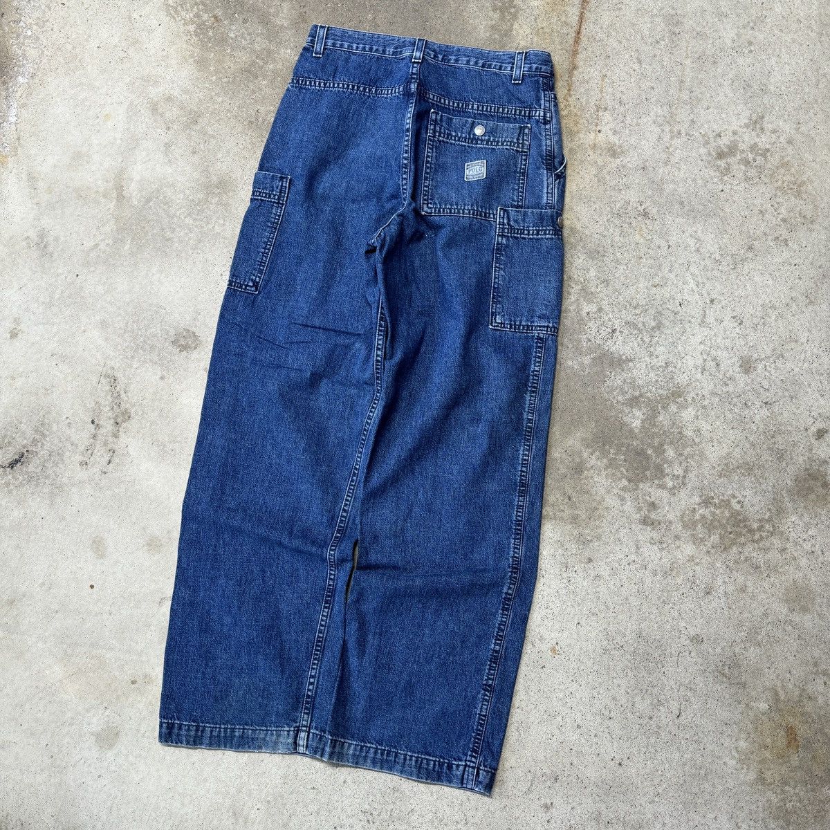 Vintage VINTAGE POLO JEANS BAGGY CARGO SKATER DENIM JEANS 28x29in Size US 28 / EU 44 - 3 Thumbnail