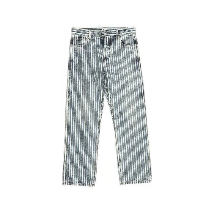 Other Dior Blue Striped Straight Leg Jeans 0079-2507 Size 35" - 2 Thumbnail