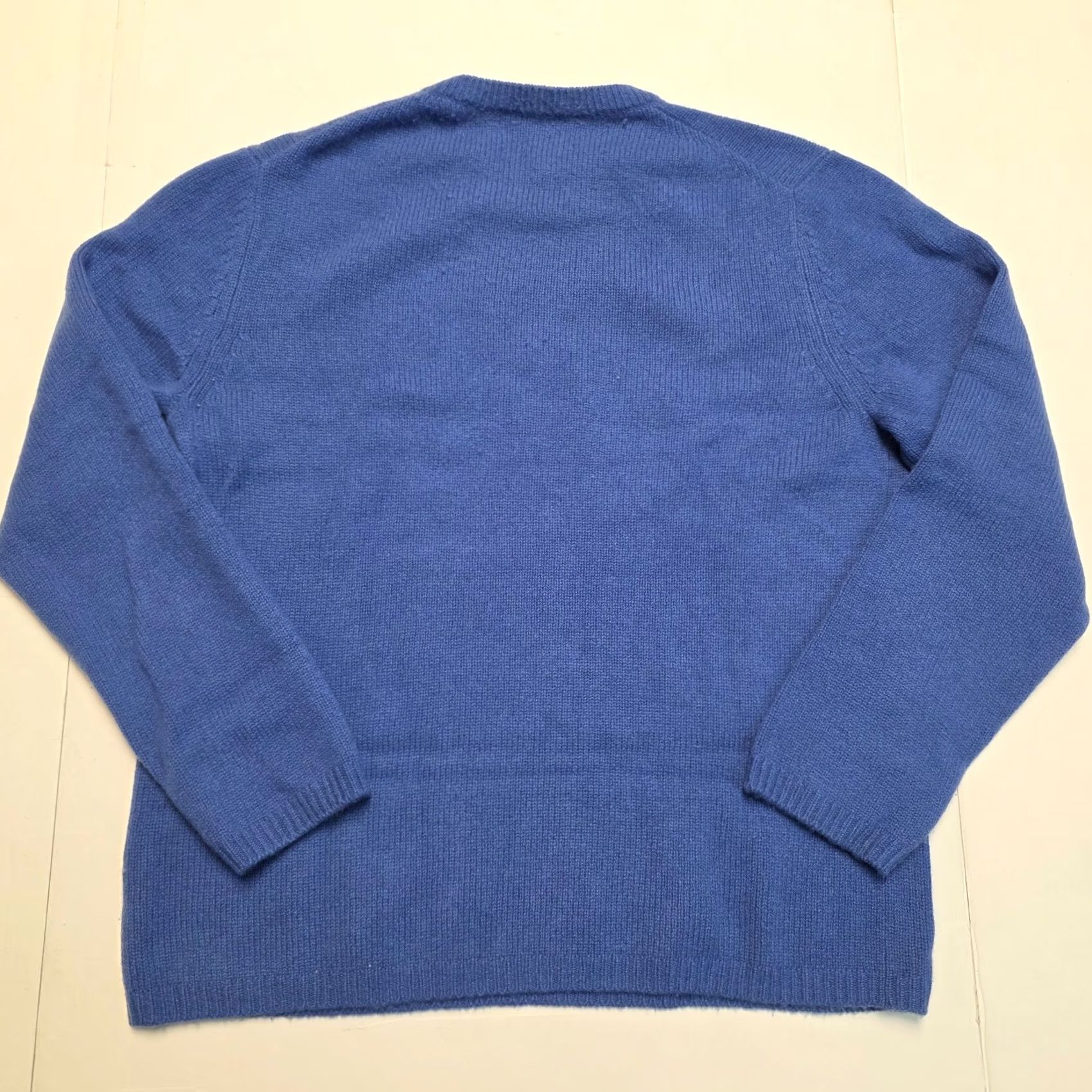 Vince Sweater Pullover Crew Neck Heavy Knit 100% Cashmere Adult Large L Blue Mens, Men's — image 2 of 6