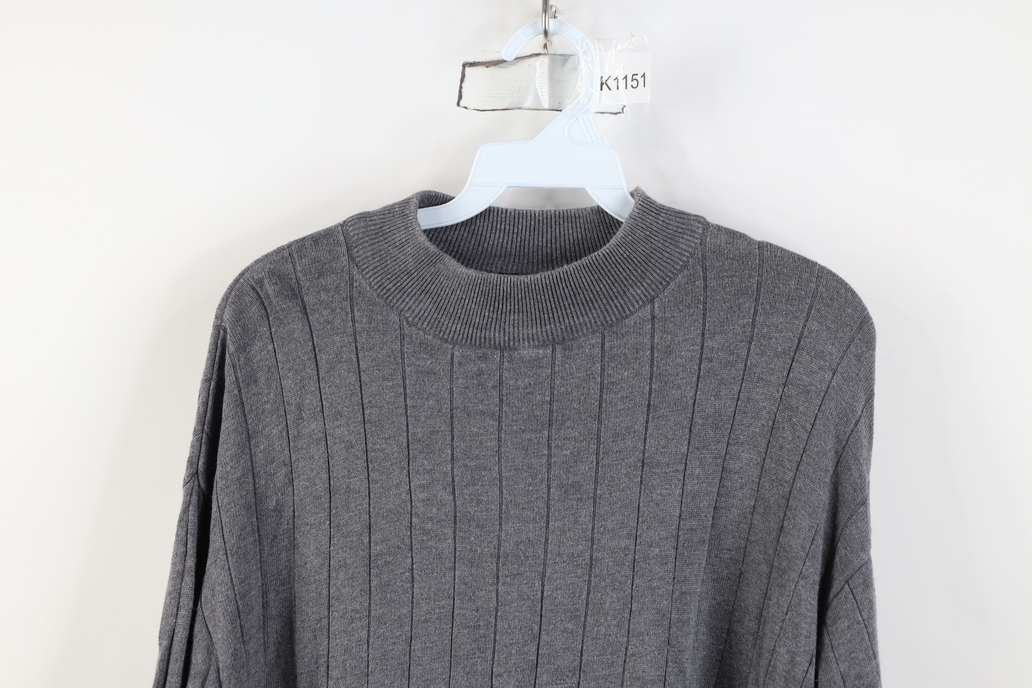 Vintage Vintage 90s Streetwear Blend Knit Mock Neck Sweater Size US XL / EU 56 / 4 - 2 Thumbnail