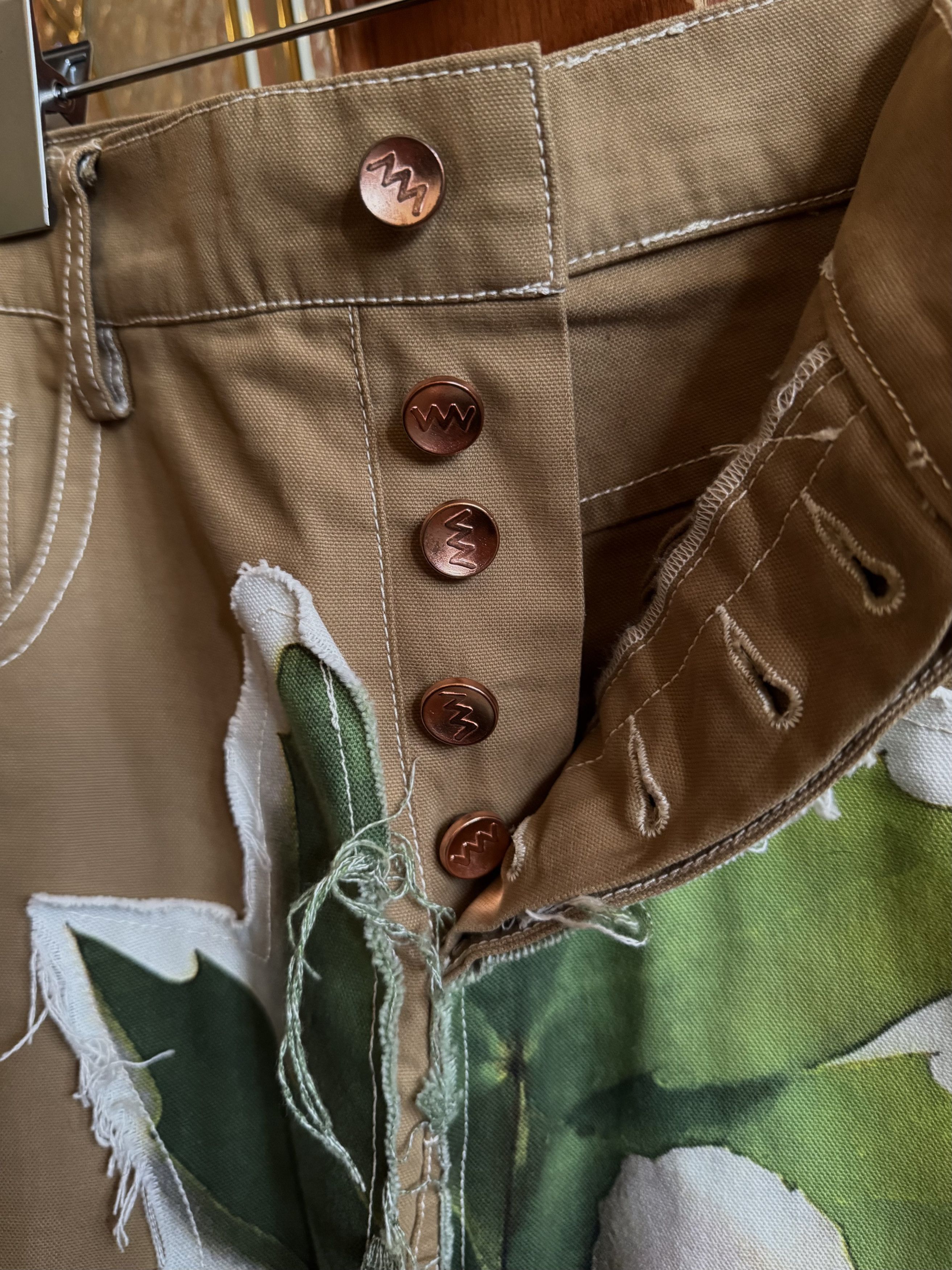 Alex Mullins Trousers with Floral Print Patches Size US 30 / EU 46 - 8 Thumbnail