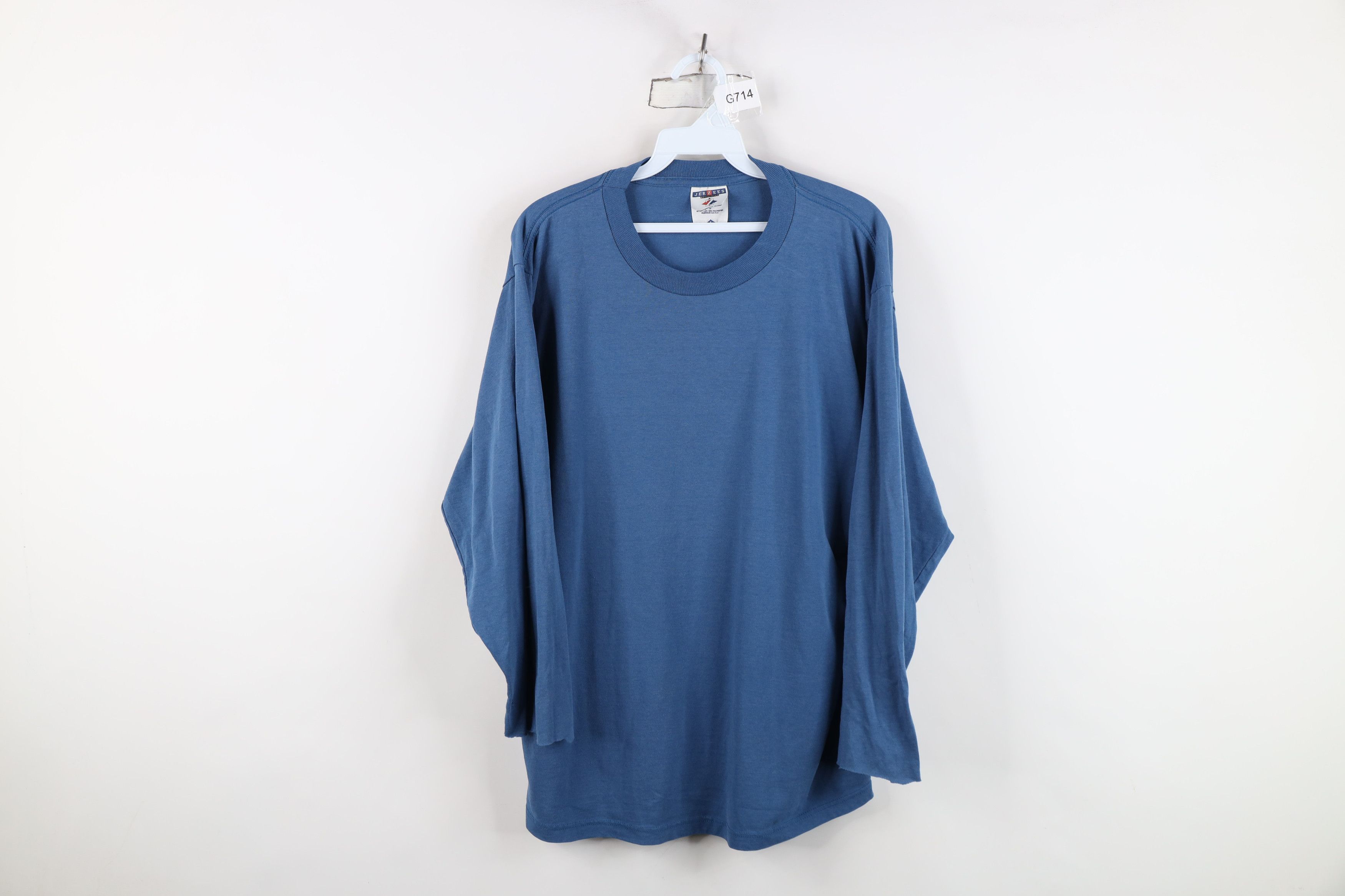 Vintage Vintage 90s Streetwear Heavy Off 3/4 Sleeve T-Shirt Blue USA Size US L / EU 52-54 / 3 - 1 Thumbnail