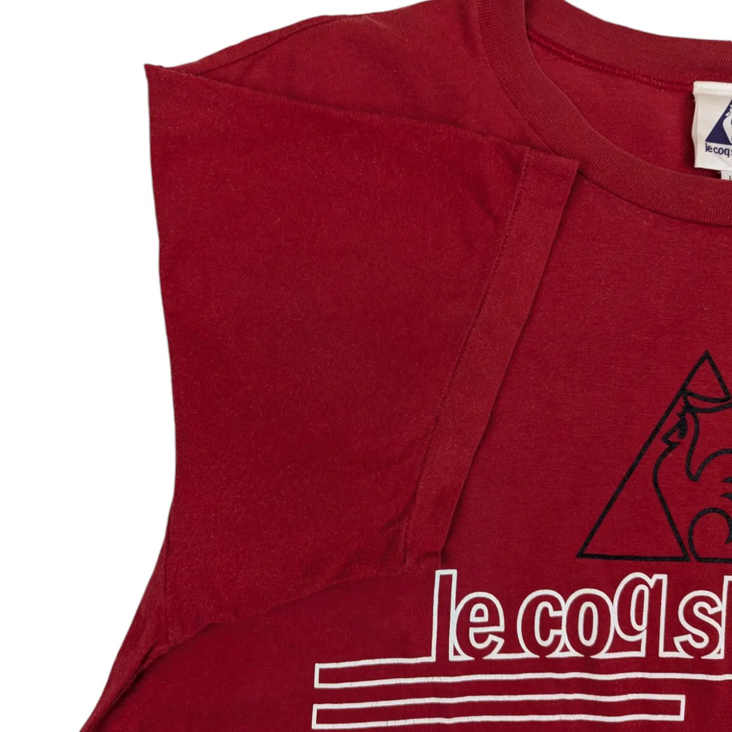 Le Coq Sportif × Vintage Vintage LE COQ SPORTIF Big Spell Out T-Shirt Single Stitches Size US L / EU 52-54 / 3 - 6 Thumbnail