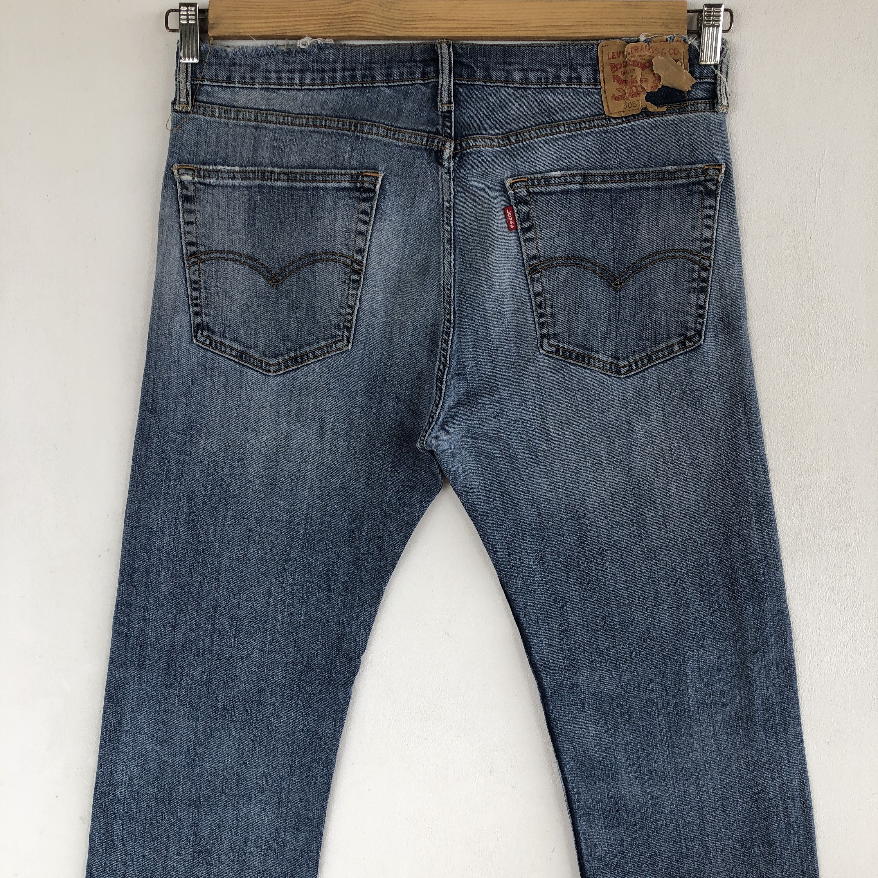 Levi's Vintage Levis 505 Jeans Distressed Levi's Faded Denim Size US 34 / EU 50 - 4 Thumbnail