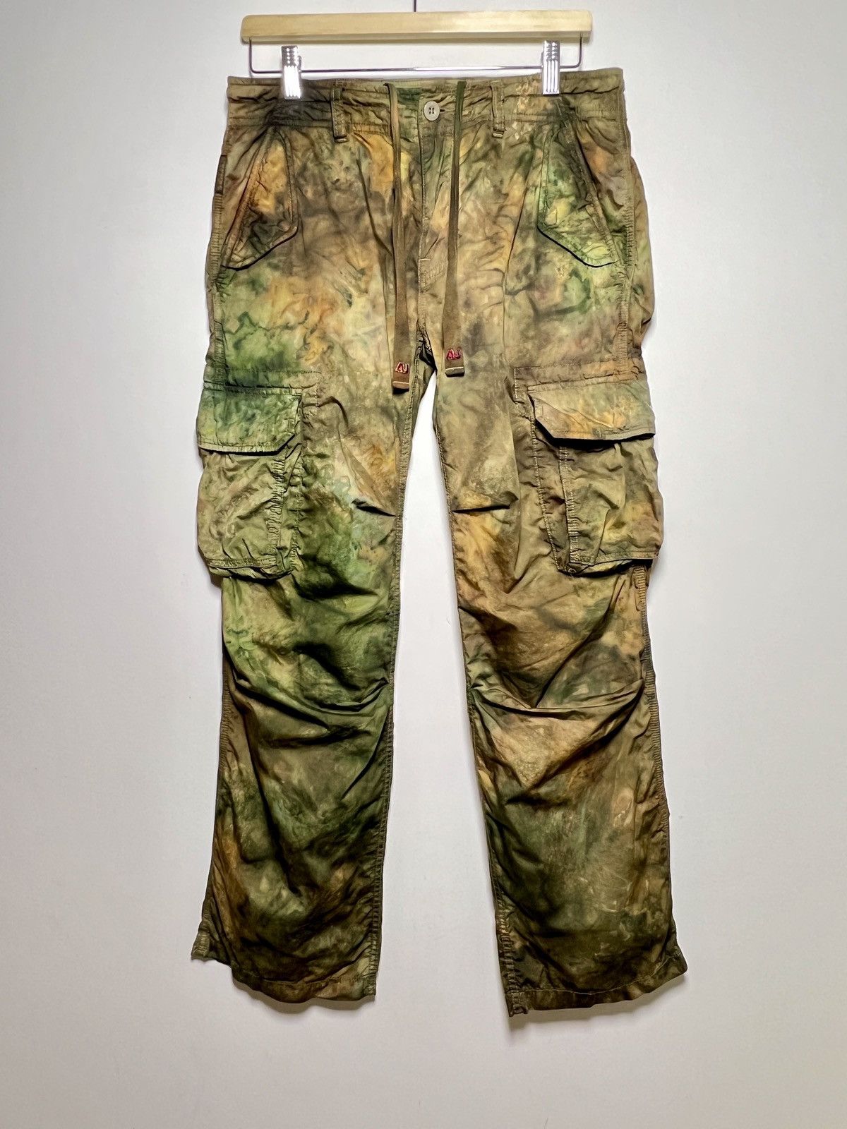 Giorgio Armani giorgio armani tie dye cargo camo multipocket army pants Size US 31 - 3 Thumbnail