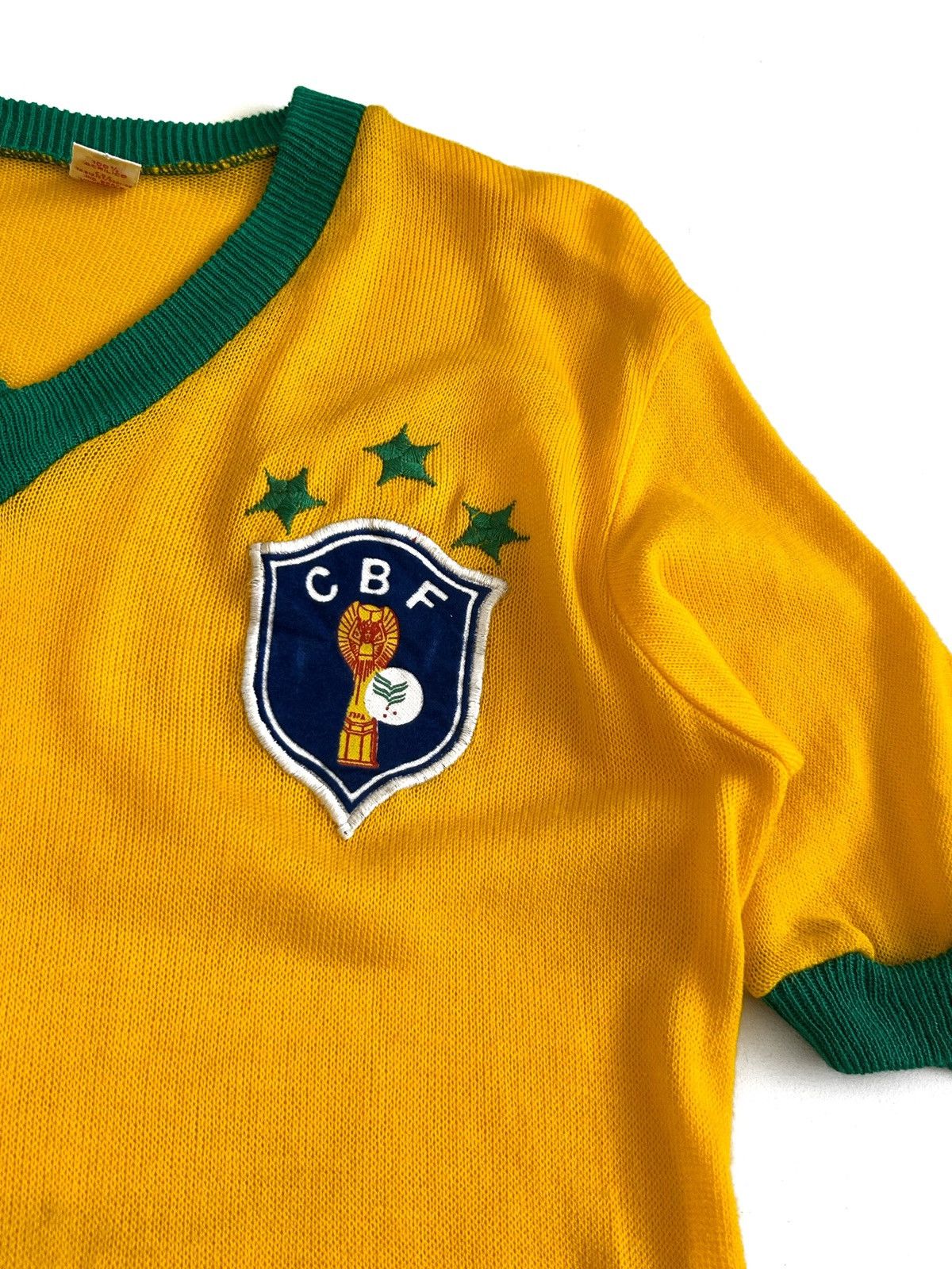 Vintage RARE🔥1980 BRAZIL FOOTBALL KNITWEAR JERSEY Size US M / EU 48-50 / 2 - 4 Thumbnail