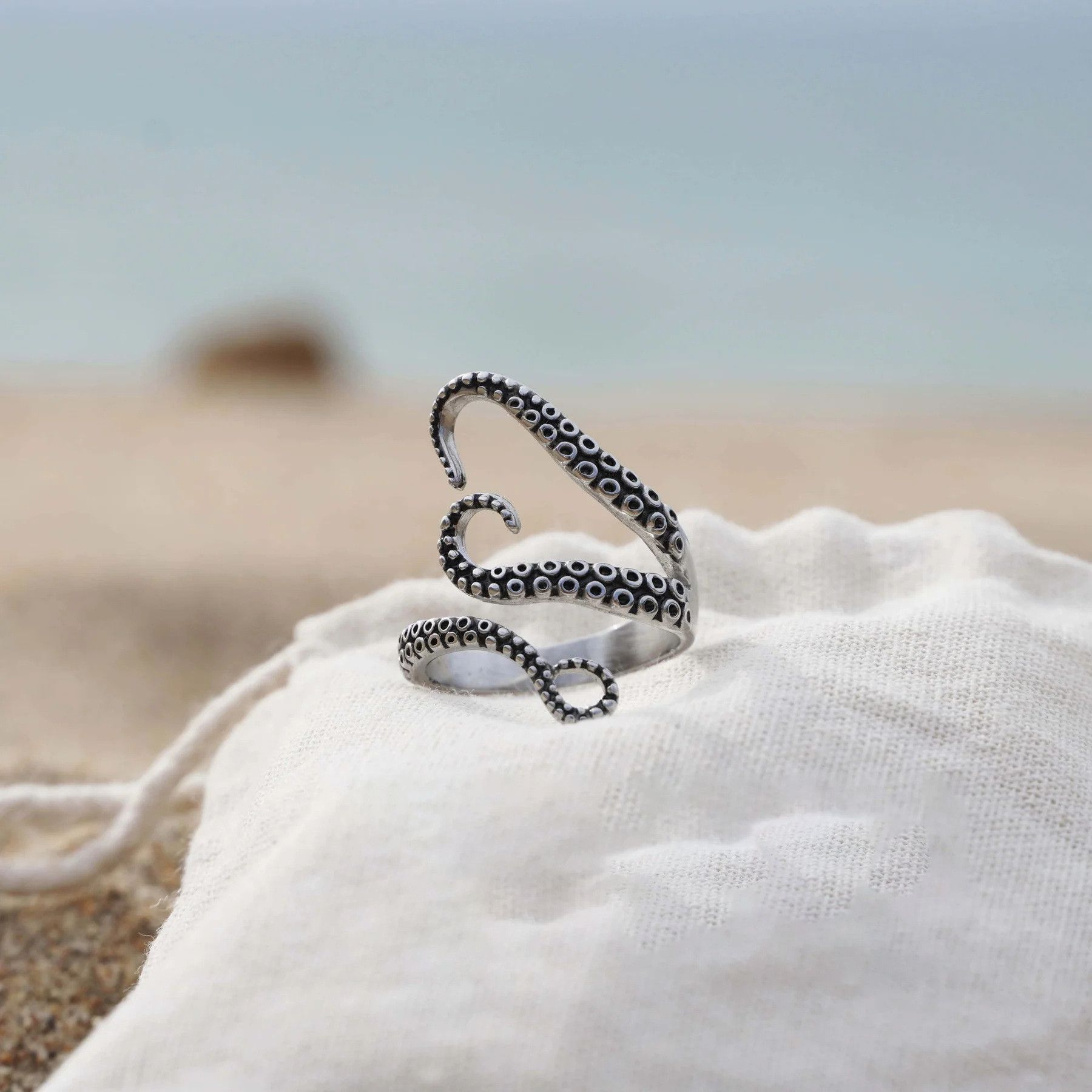 Jewelry Dark Jewelry Rings Open Size Chrome Ring (Size 7-13) Size ONE SIZE - 4 Thumbnail