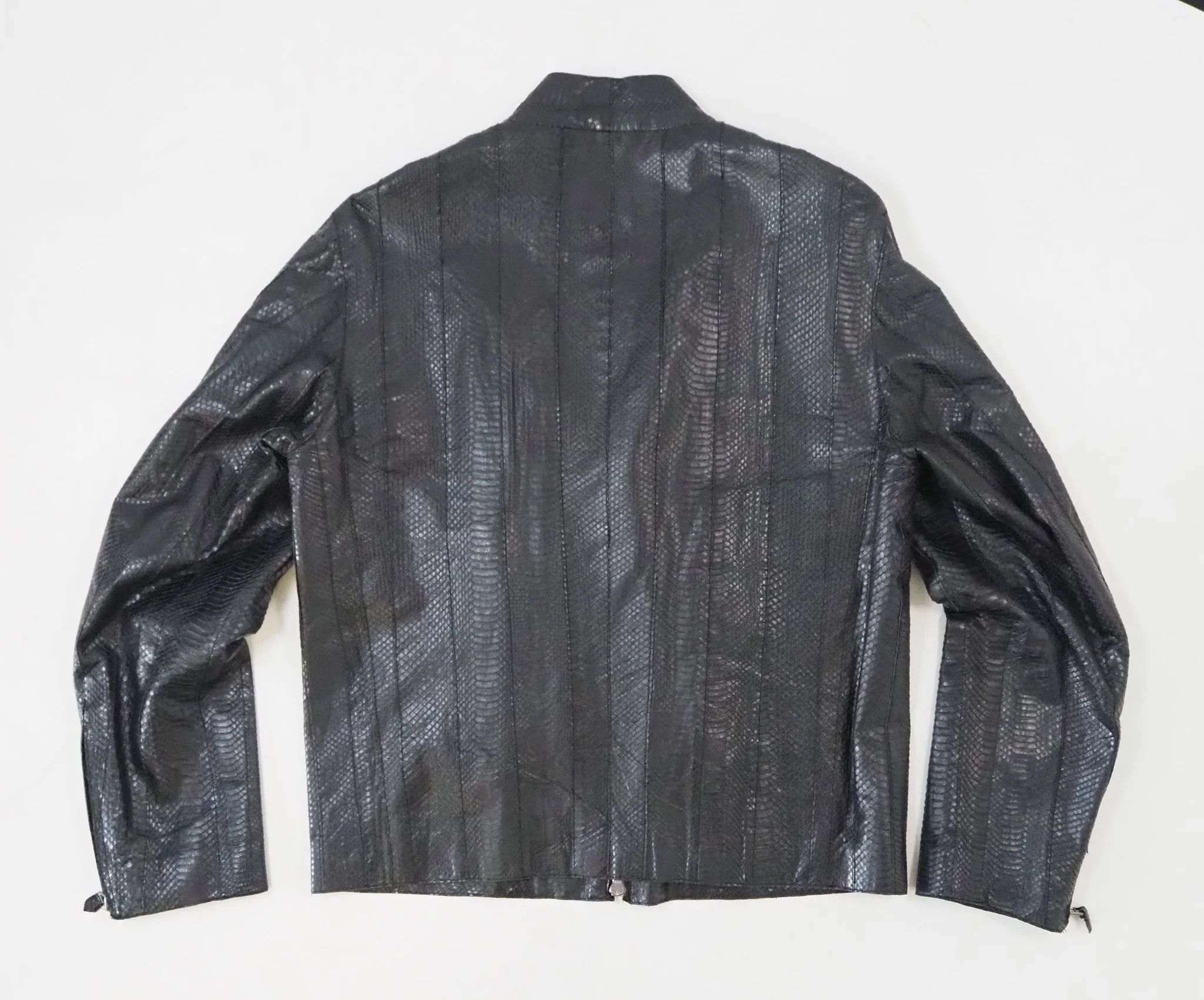 Hugo Boss Hugo Boss Black Snakeskin Leather Jacket $3950 Size US M / EU 48-50 / 2 - 12 Thumbnail
