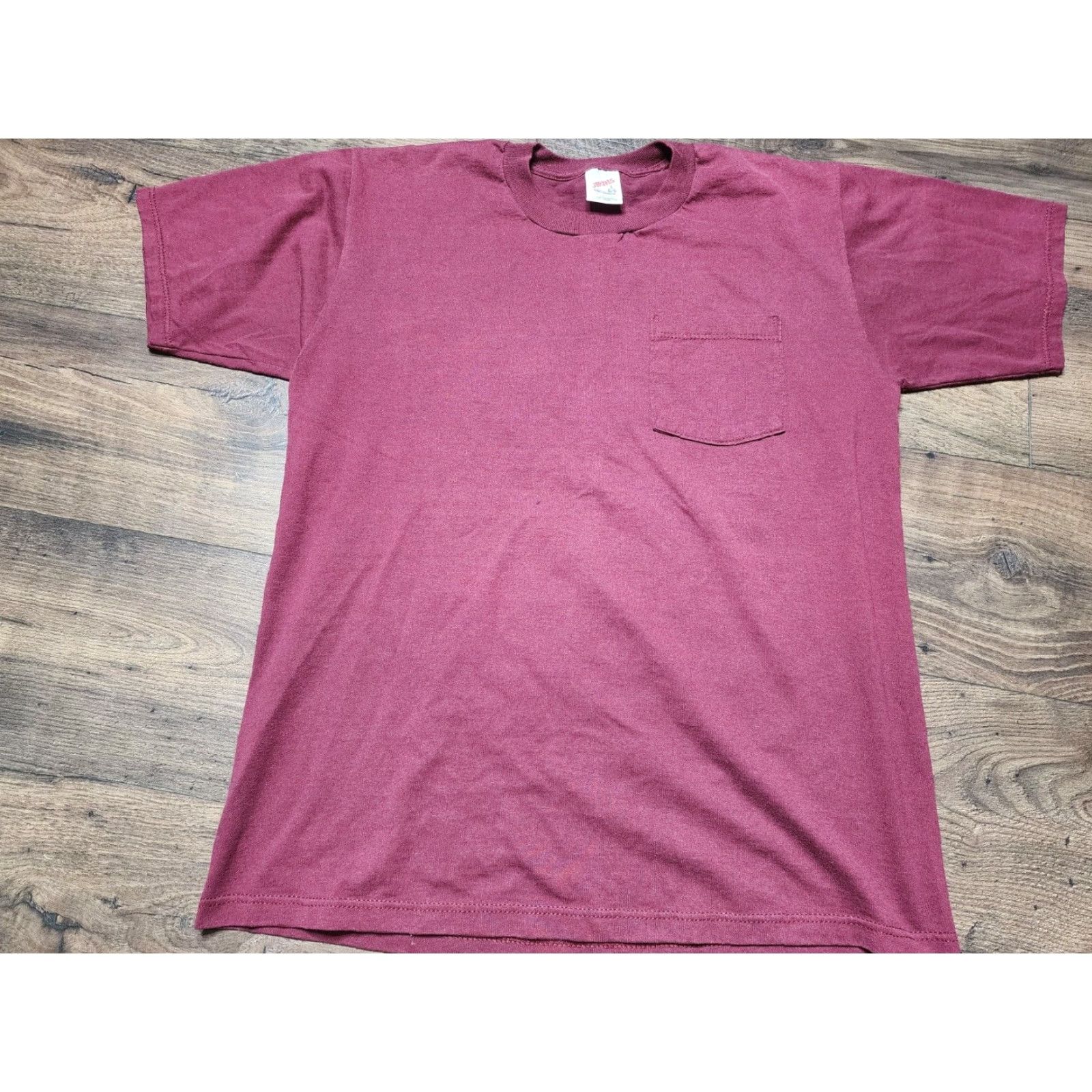 Jerzees VINTAGE Jerzees Mens Large Red Aviation T Shirt Embroidered Plane Graphic Size US L / EU 52-54 / 3 - 4 Thumbnail