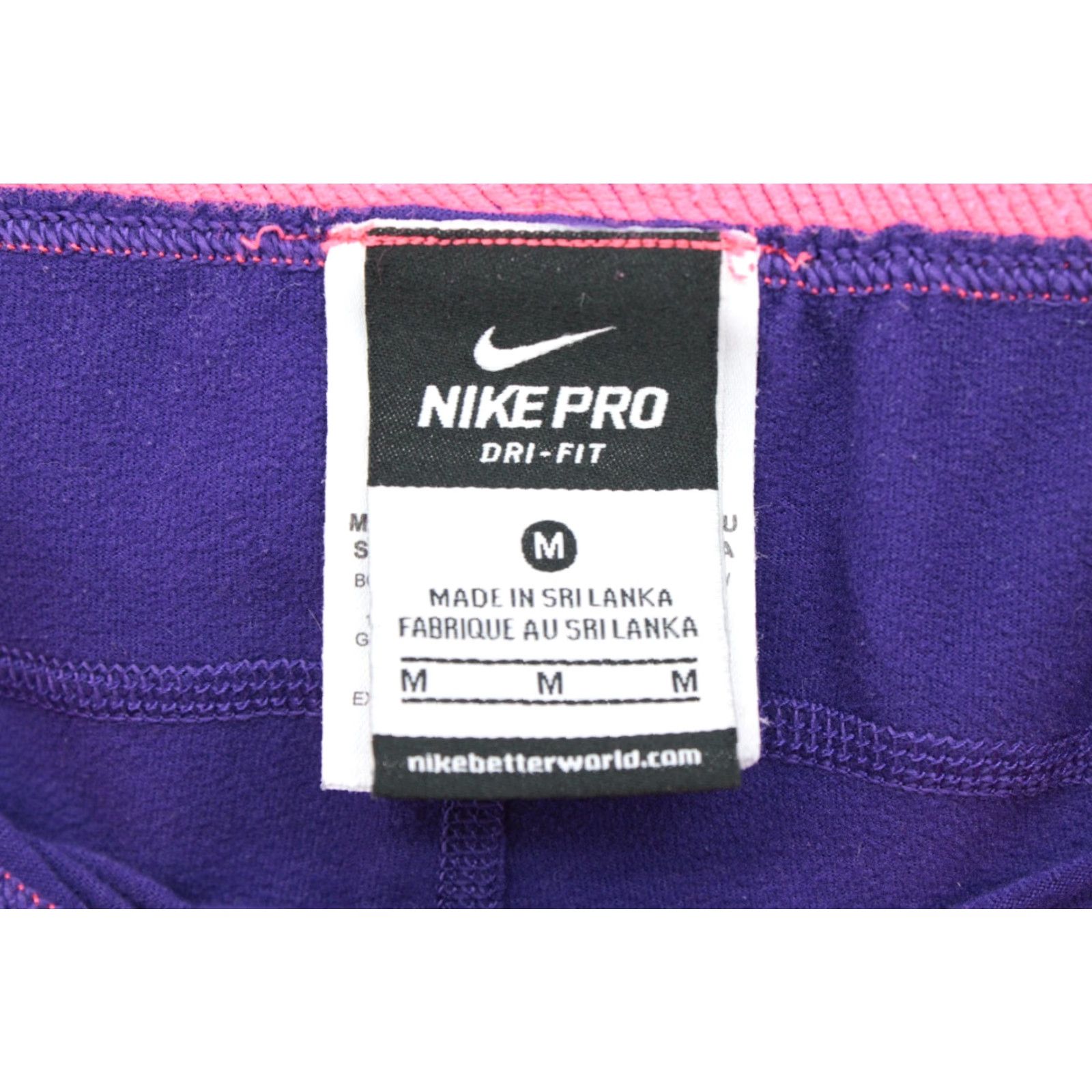 Nike Nike Pro Dri-Fit Tight Fit Leggings Women’s Medium Purple Pink Yoga Athletic Size 32" / US 10 / IT 46 - 6 Thumbnail