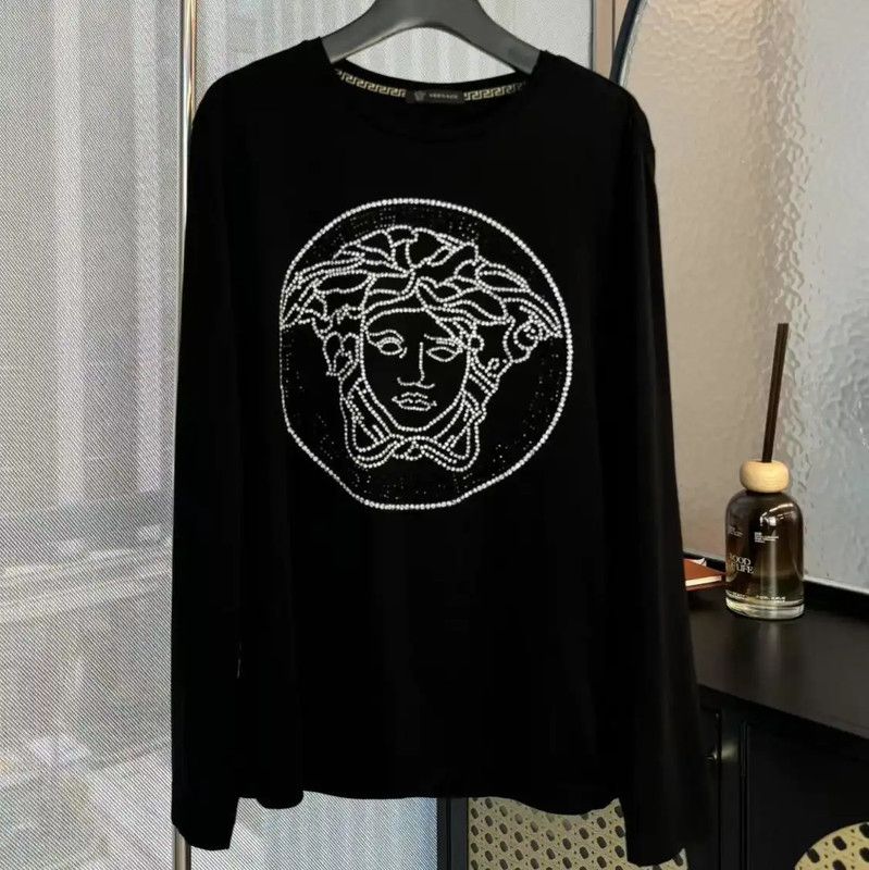 Versace Versace Black Cotton Women's Sweatshirt 0089 Size M / US 6-8 / IT 42-44 - 1 Thumbnail