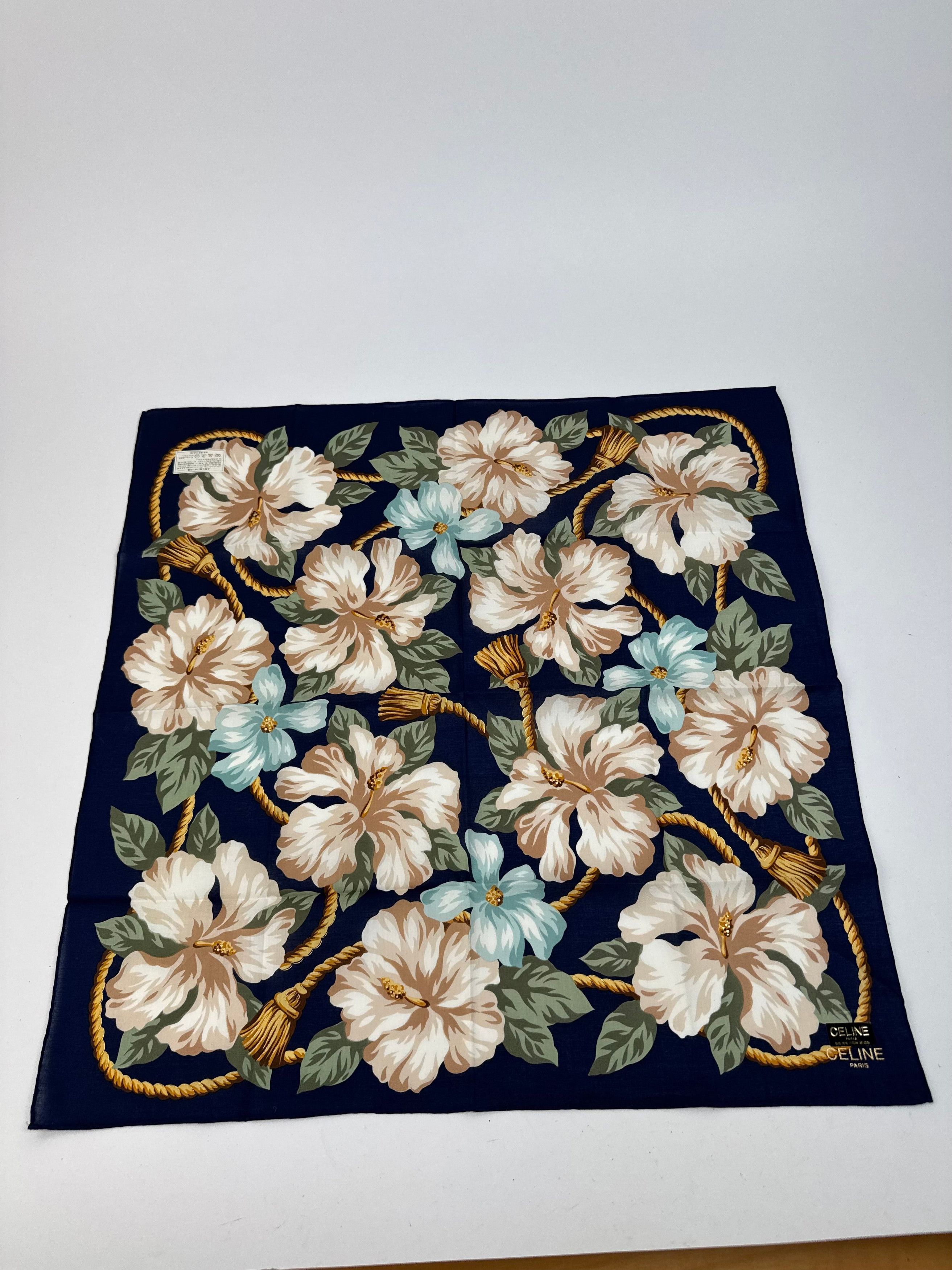Celine Vintage Floral Scarf Size ONE SIZE - 1 Thumbnail