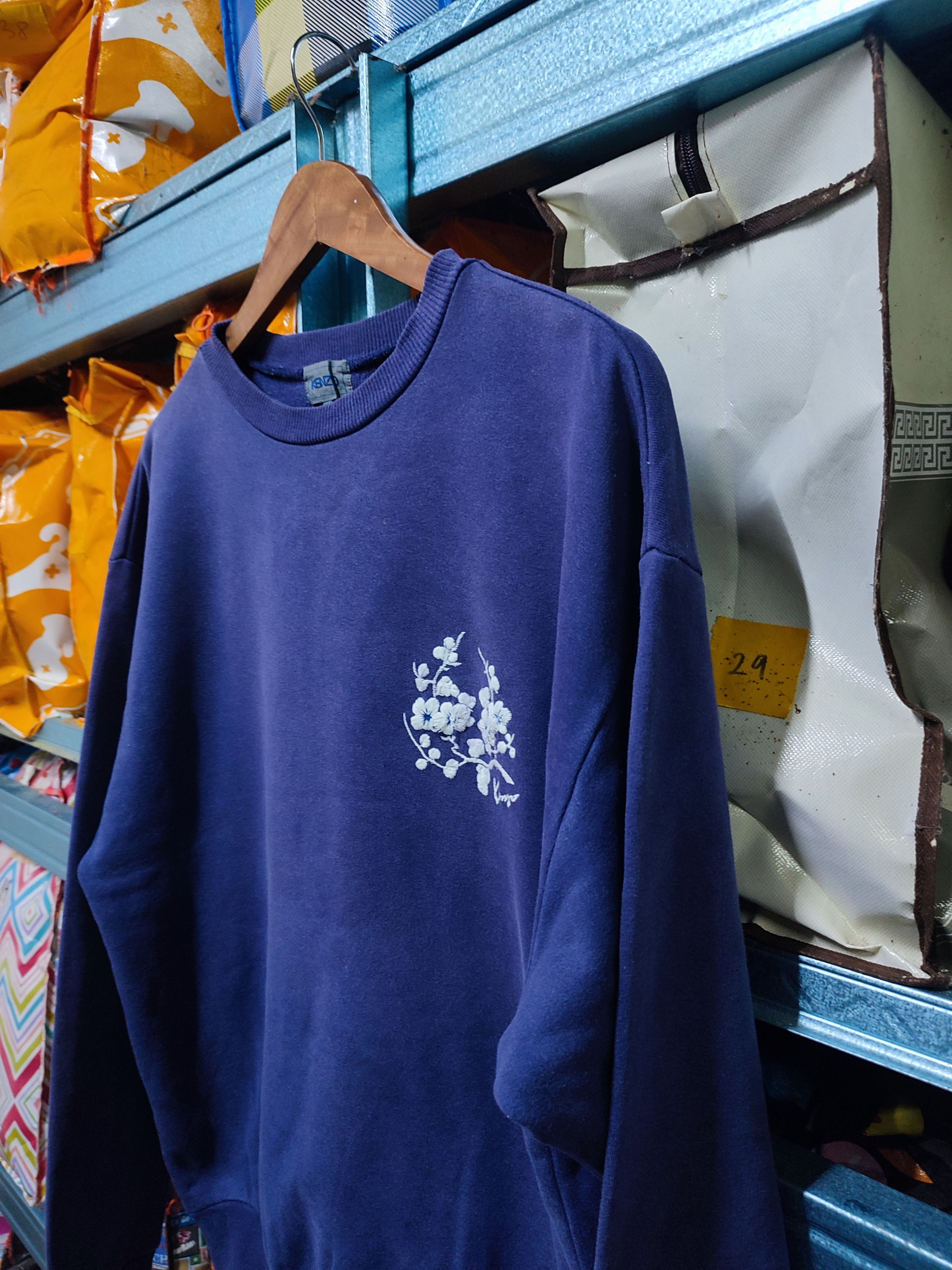 Kenzo × Vintage 🔥STEAL🔥 Vintage 80s Flower Embroidery Sweatshirt By Kenzo Size US L / EU 52-54 / 3 - 5 Thumbnail
