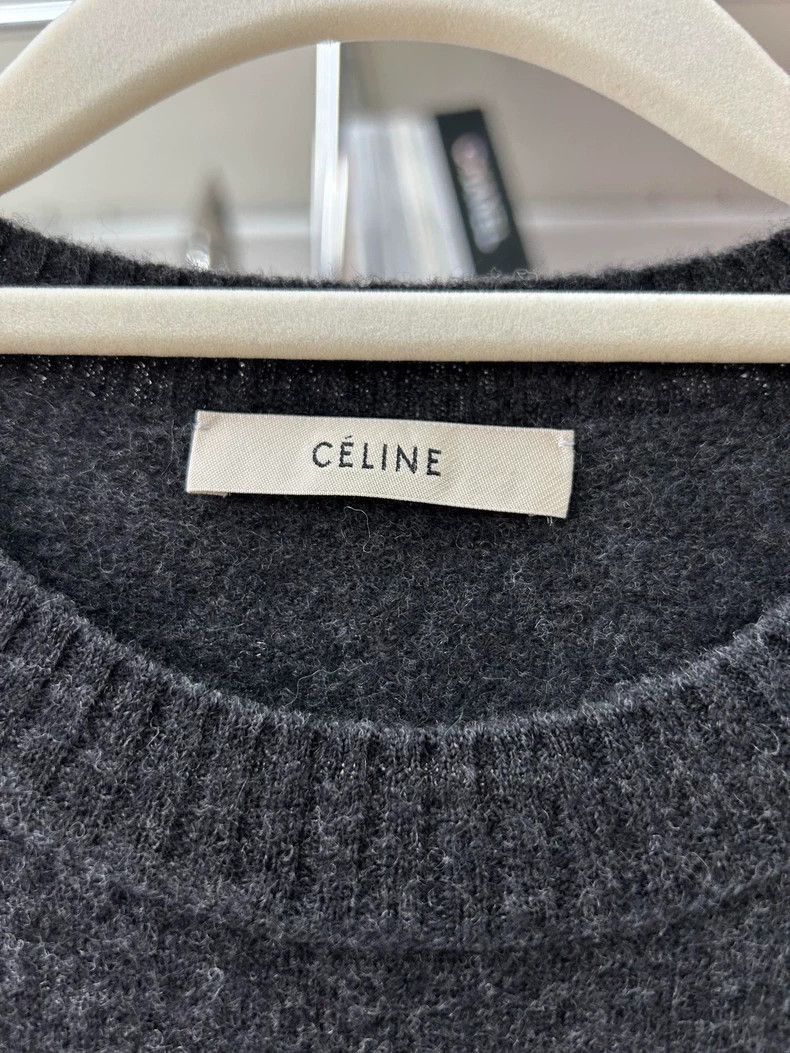 Celine Celine Gray Knit Dress with Crochet Details Size US S / EU 44-46 / 1 - 6 Thumbnail