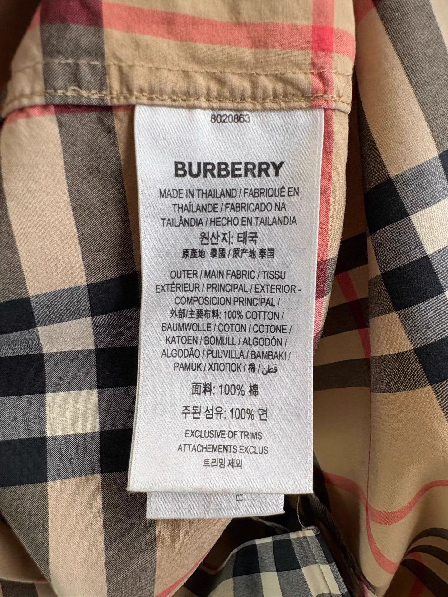Burberry BURBERRY Check Long Sleeve Shirt K1 Size US S / EU 44-46 / 1 - 5 Thumbnail