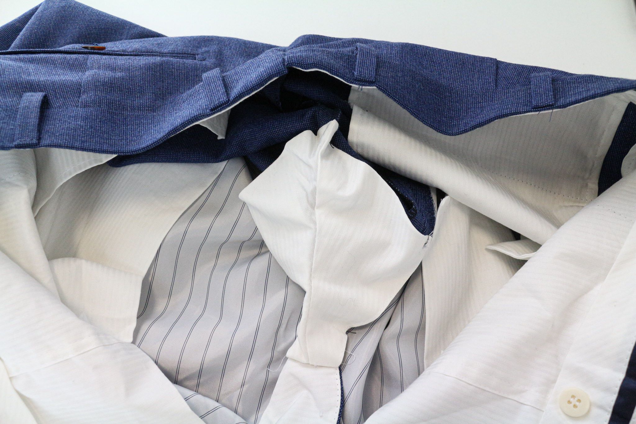Suitsupply BRESCIA UK42R Blue Wool Pleated Trousers 75113 Size 42R - 8 Thumbnail
