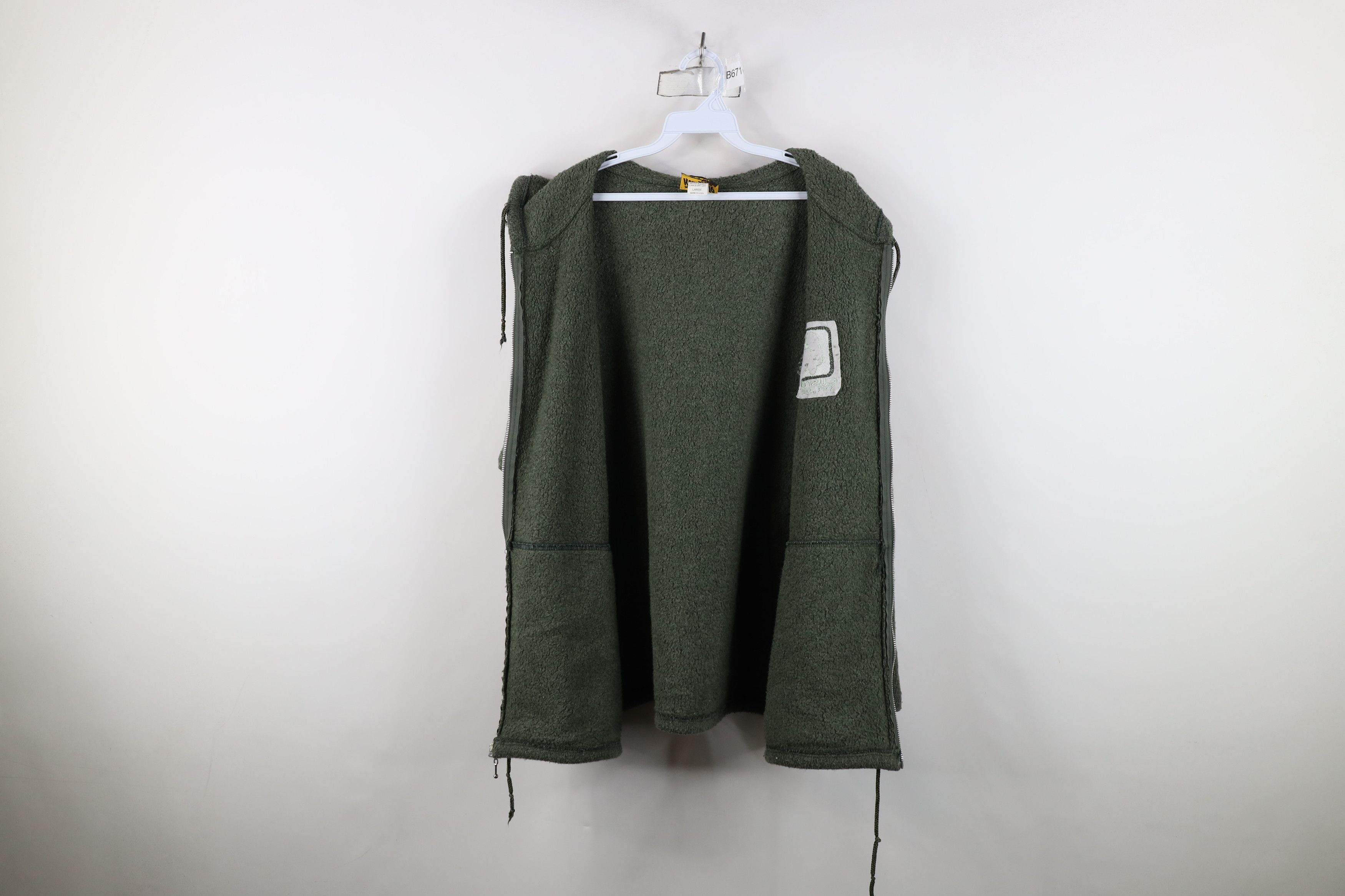 Vintage Vintage 90s State Park Terry Cloth Full Zip Hoodie Green USA Size US L / EU 52-54 / 3 - 10 Thumbnail