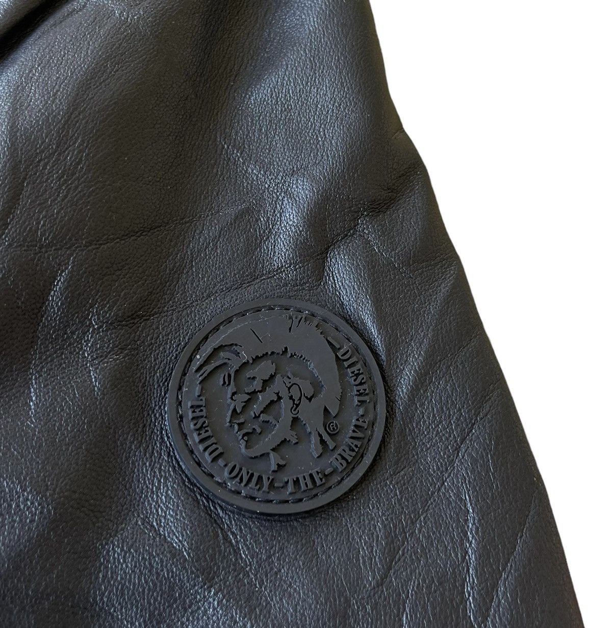 Vintage Diesel Sheepskin Leather Bomber Jacket
